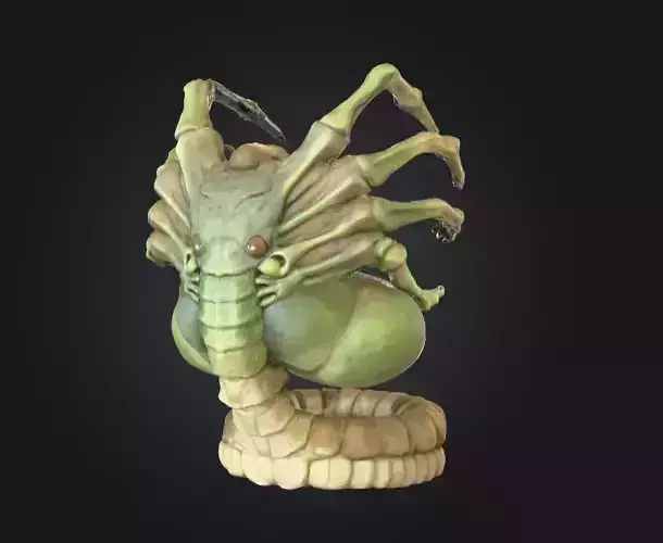 Alien Encounter Low-poly 3D model