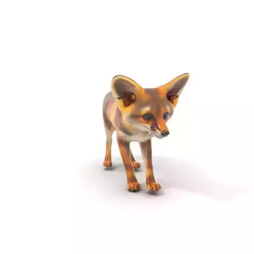 Fennec Fox Realistic model pack Low-poly 3D model
