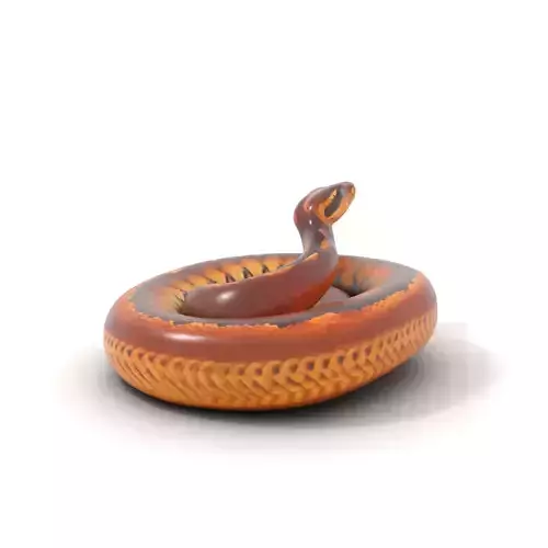 Coiled Python model pack Low-poly 3D model