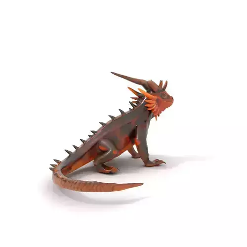 Horned Agama Lizard model pack Low-poly 3D model