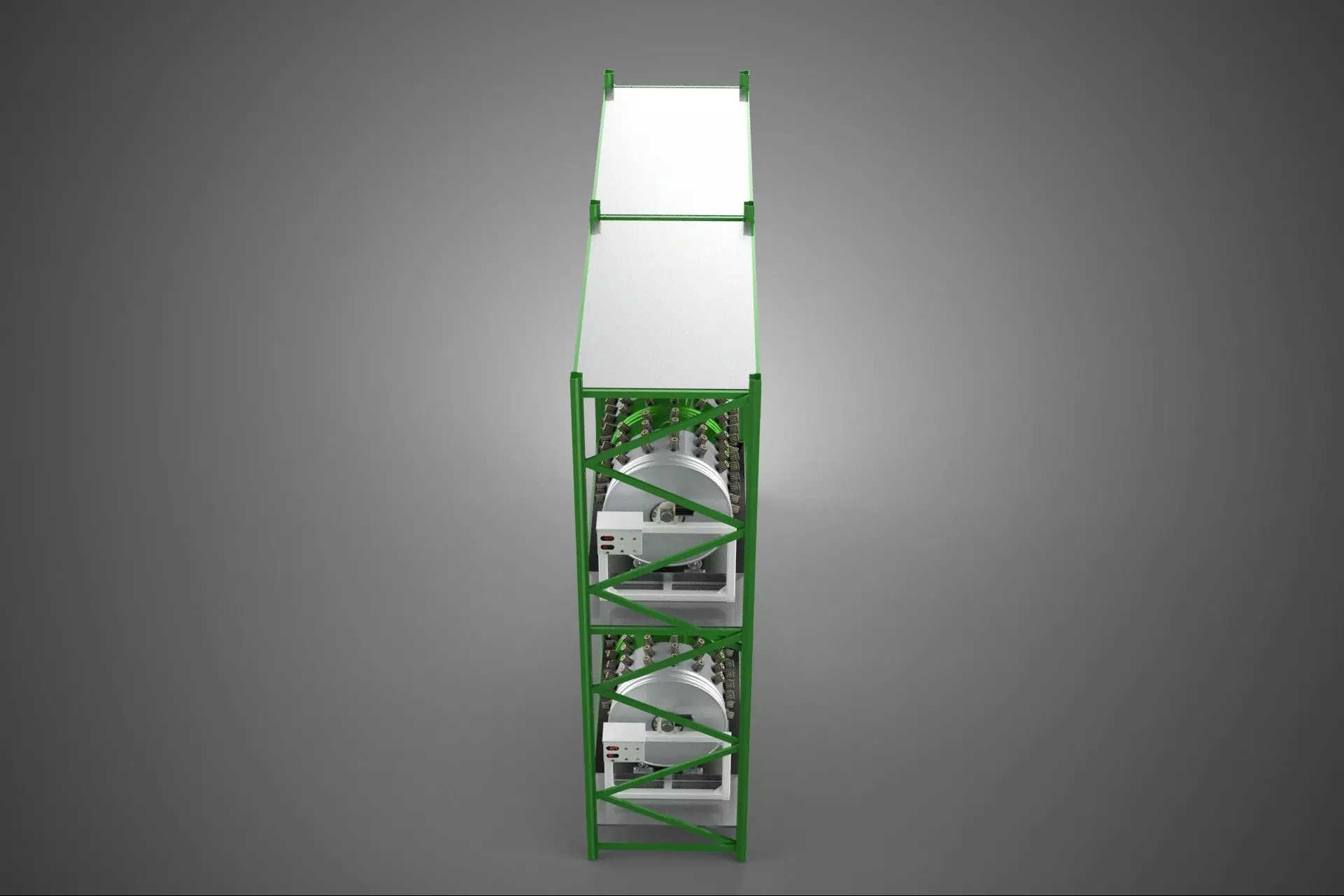 DRUM TRAY ARRAY SHELF RACK ROTARY HYDROPONIC PLANT GARDEN INDOOR 3D model_3