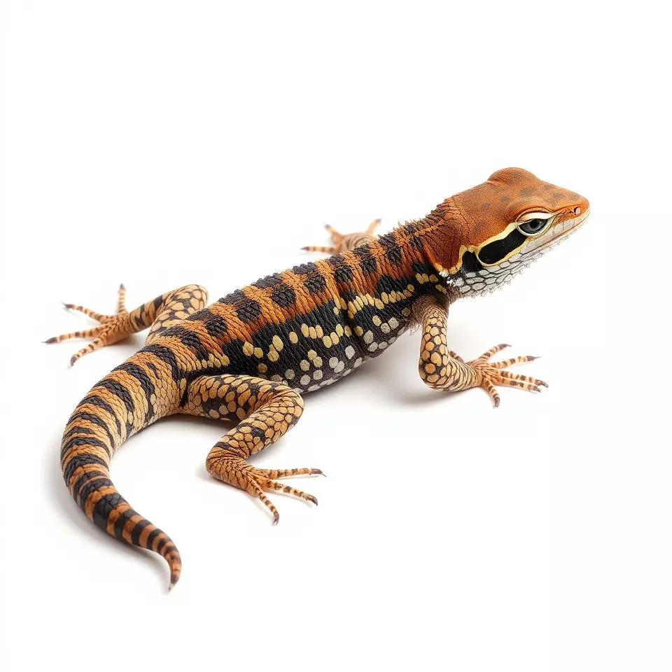Striped Lizard Model Pack Low-poly 3D model_2