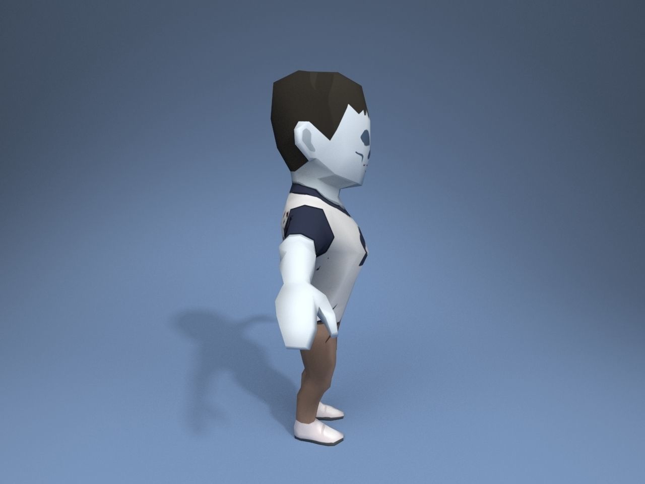 Zombie gymnast Low-poly 3D model_4