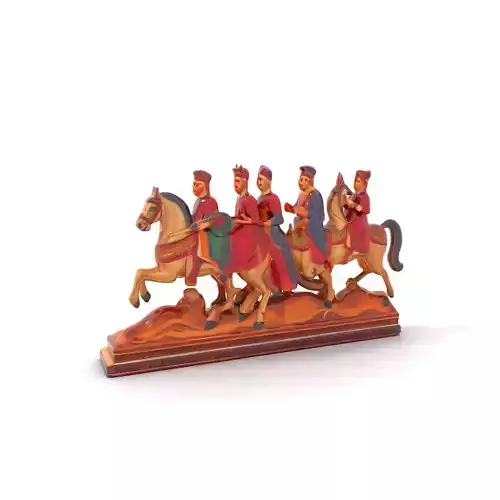 Regal Cavalry Procession model pack Low-poly 3D model
