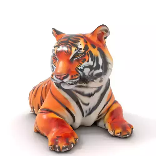 Majestic Tiger Pose model pack Low-poly 3D model