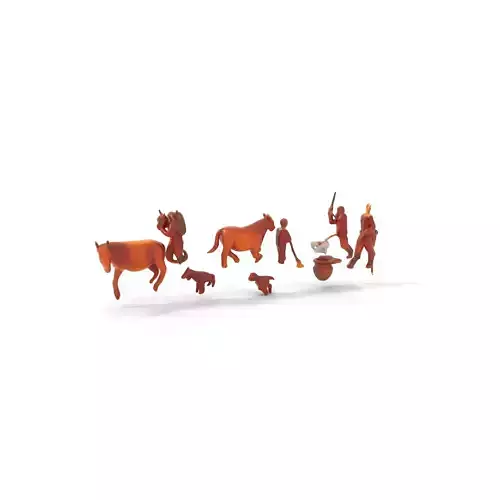 Rustic Farming Scene model pack Low-poly 3D model
