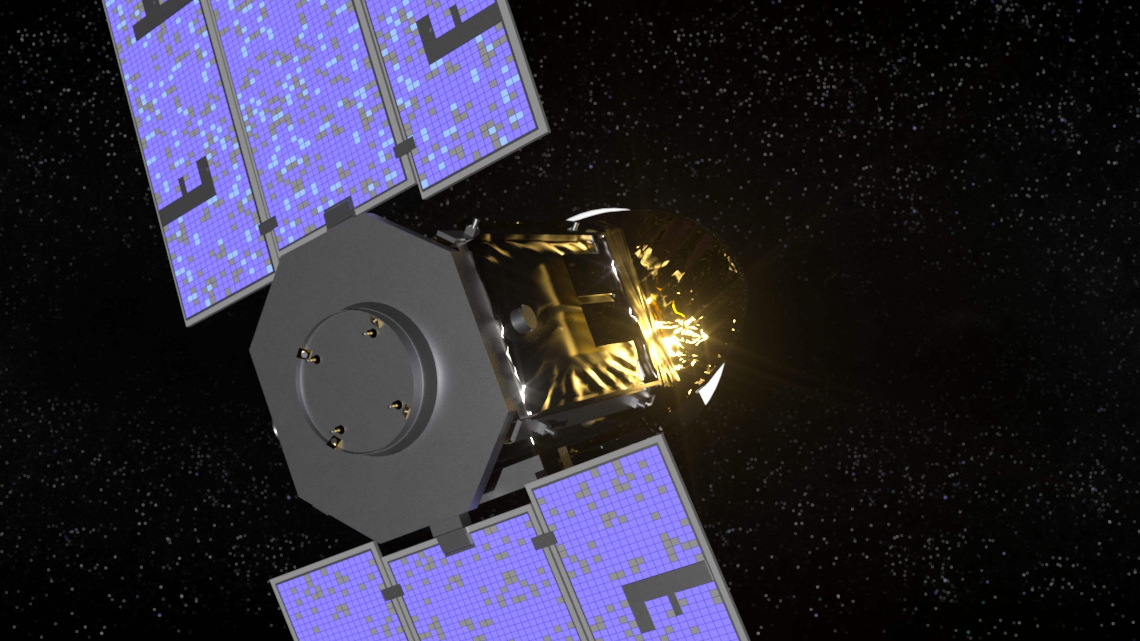 Rocket spaceship - With engine and Satellite 3D model_23