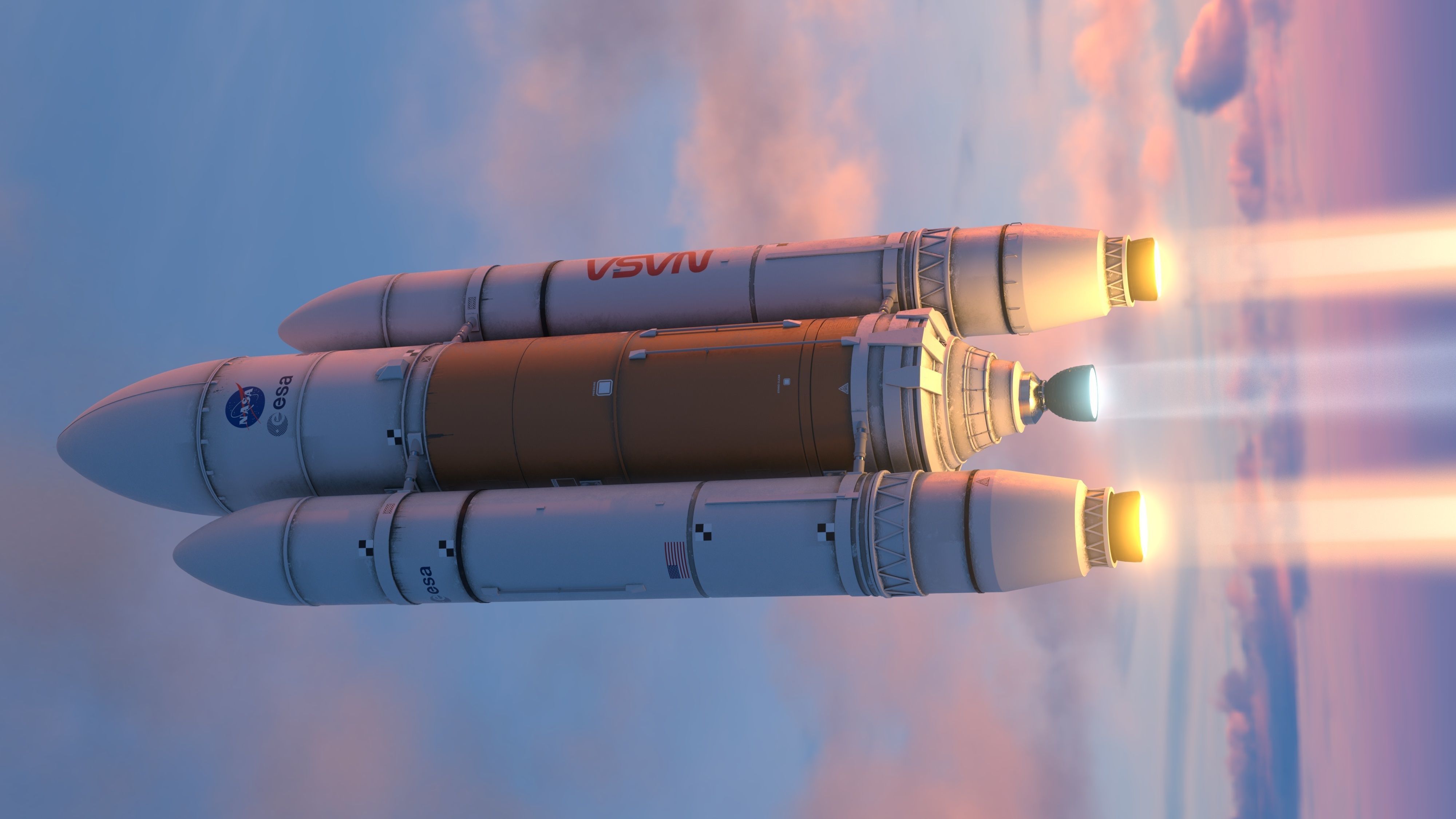 Rocket spaceship - With engine and Satellite 3D model_15