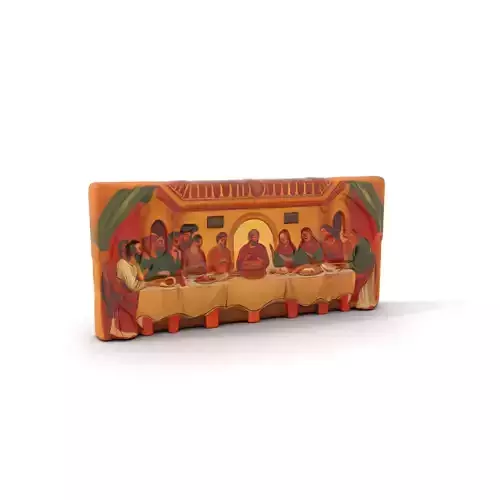 Historic Last Supper model pack Low-poly 3D model