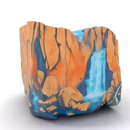 Vibrant Waterfall Terrain model pack