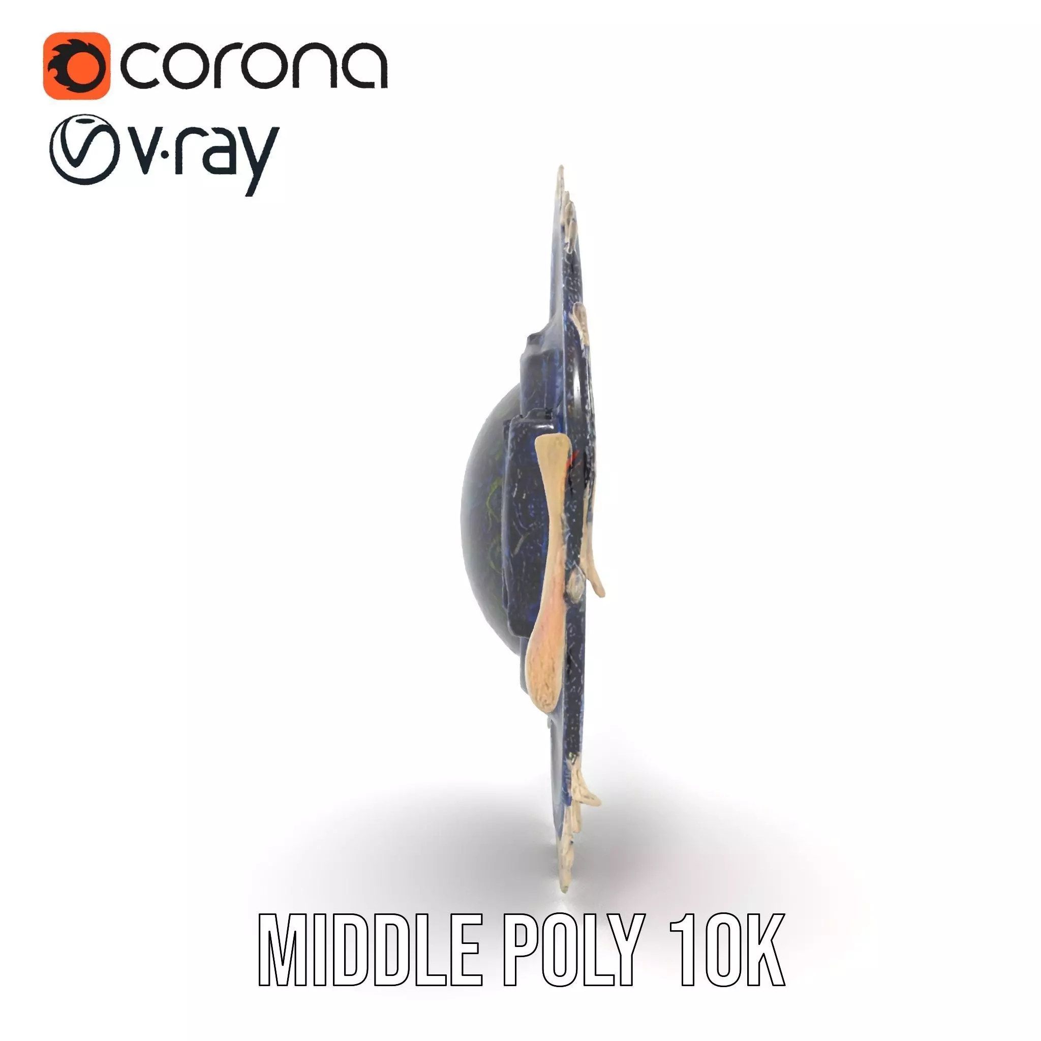 Vibrant Mandala Tapestry model pack Low-poly 3D model_19