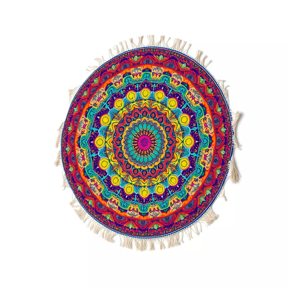 Vibrant Mandala Tapestry model pack Low-poly 3D model_2