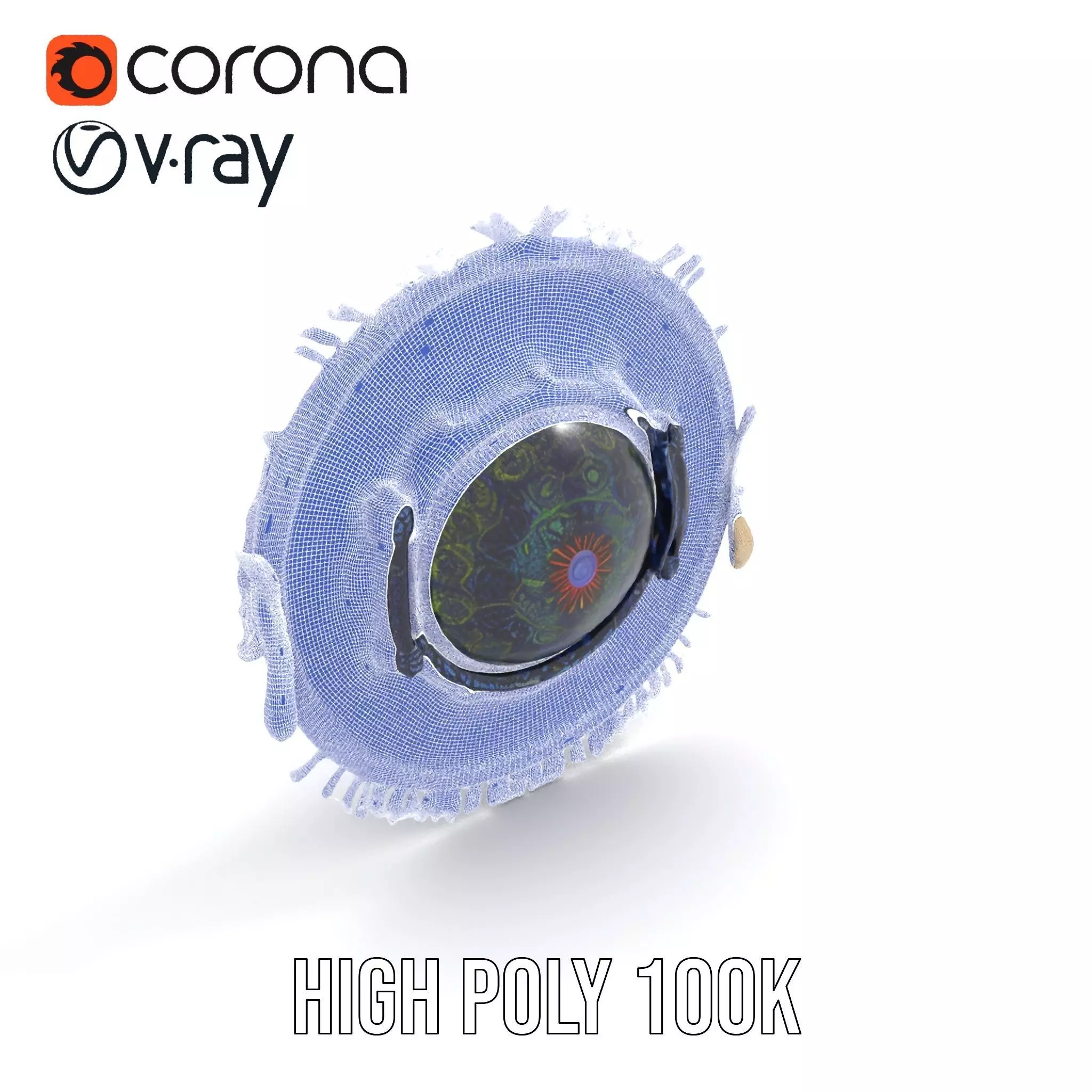 Vibrant Mandala Tapestry model pack Low-poly 3D model_29