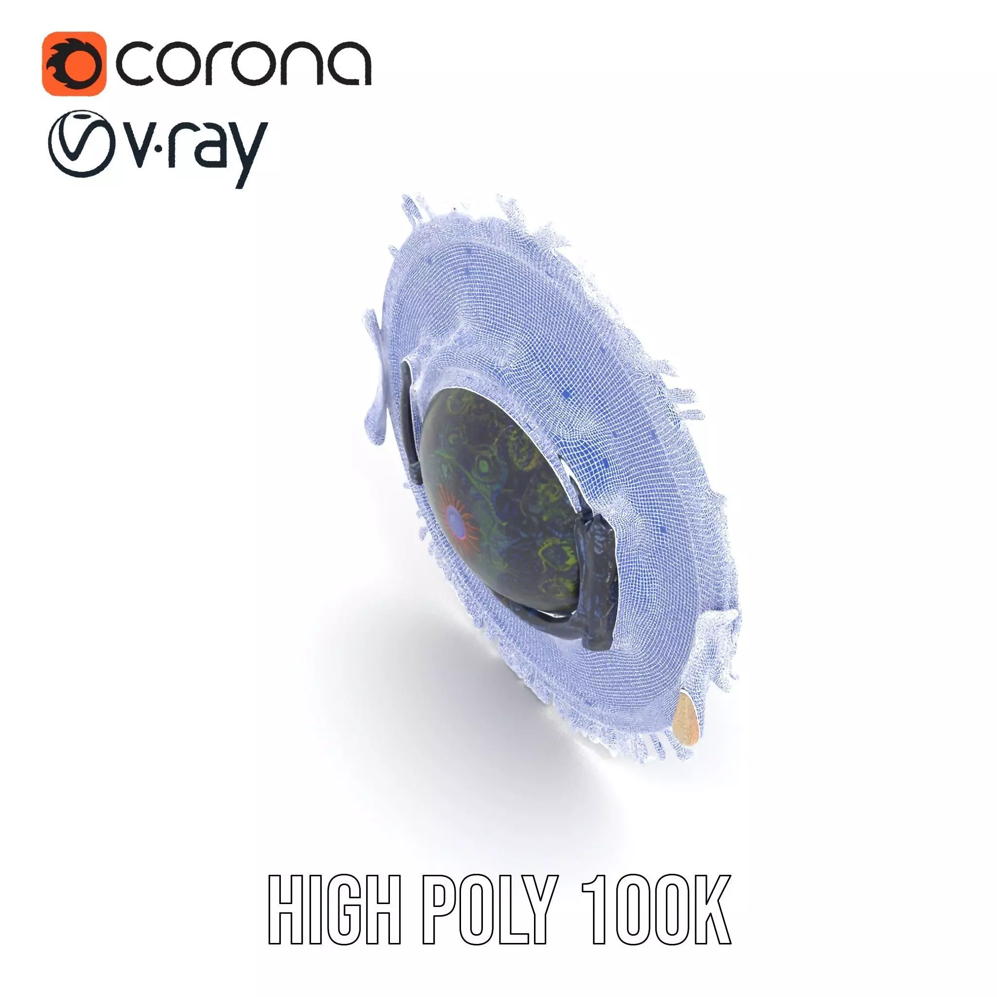 Vibrant Mandala Tapestry model pack Low-poly 3D model_24