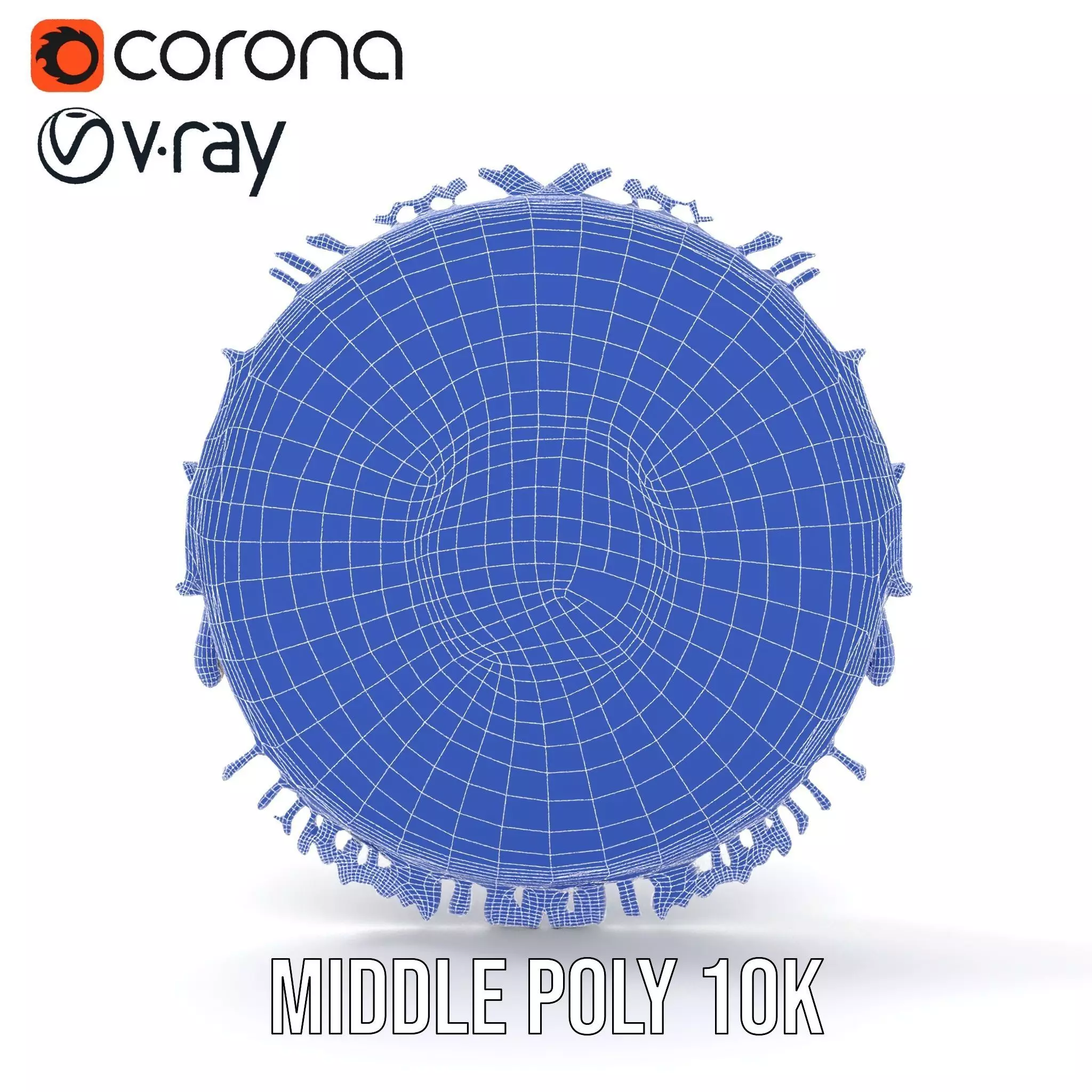 Vibrant Mandala Tapestry model pack Low-poly 3D model_25
