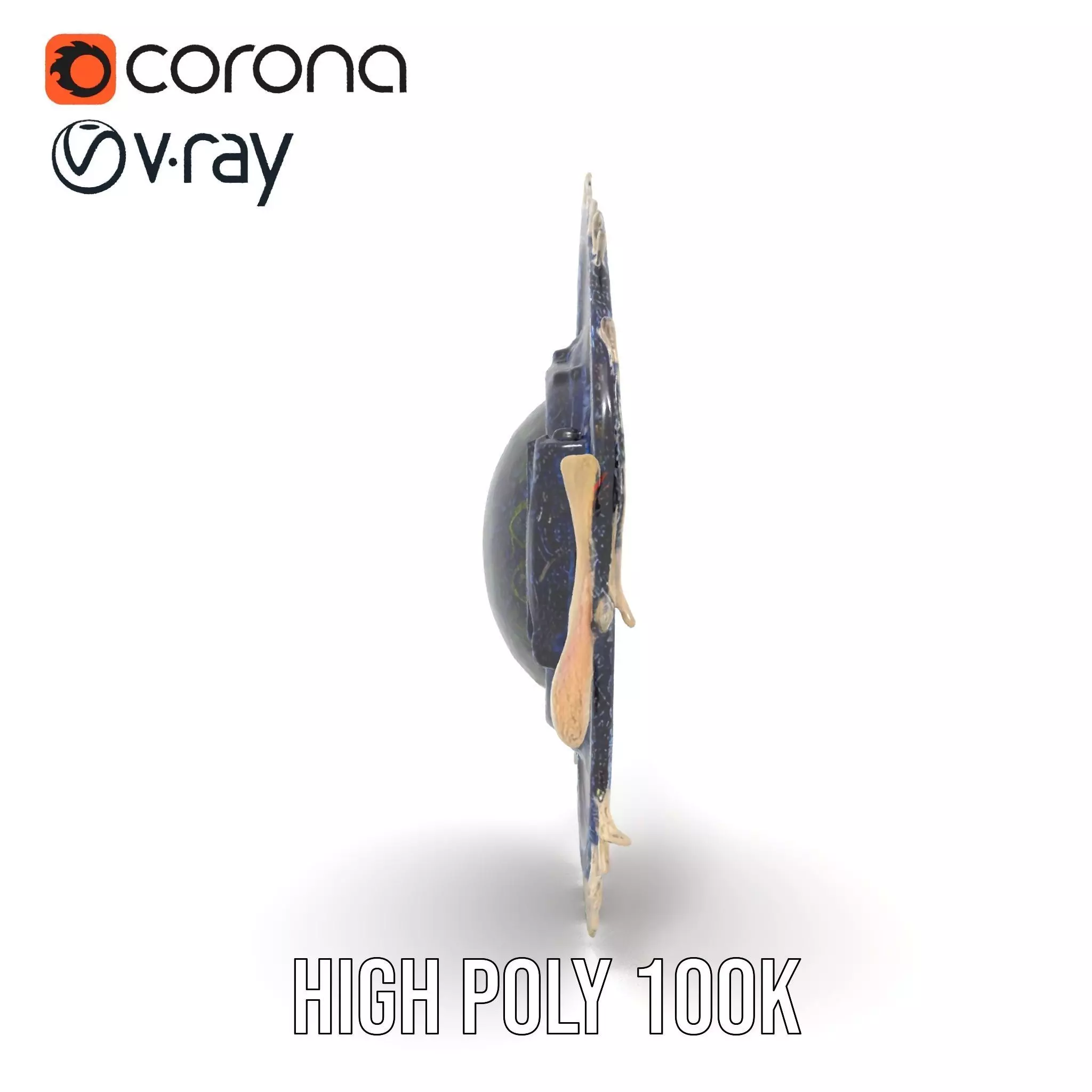 Vibrant Mandala Tapestry model pack Low-poly 3D model_21