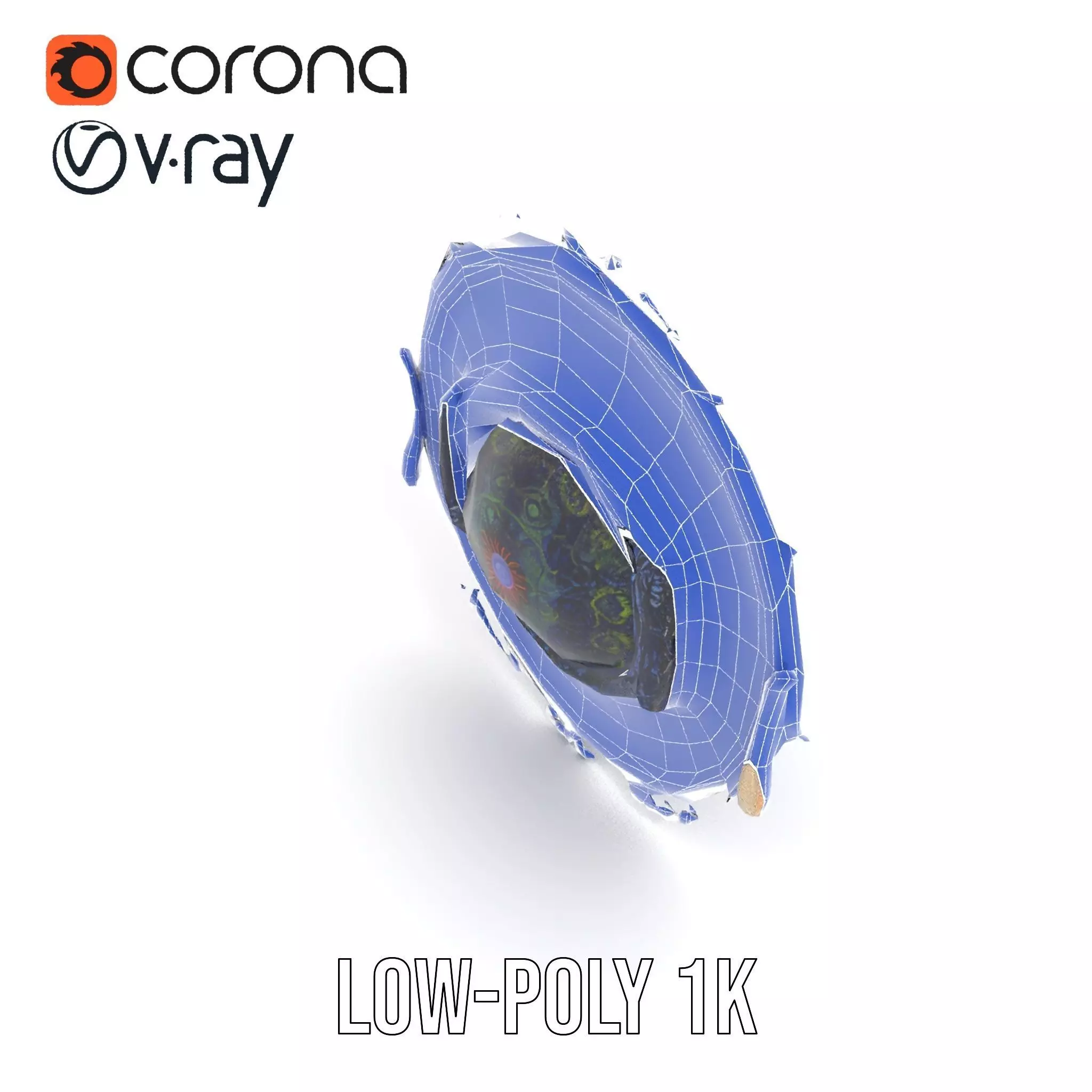 Vibrant Mandala Tapestry model pack Low-poly 3D model_14