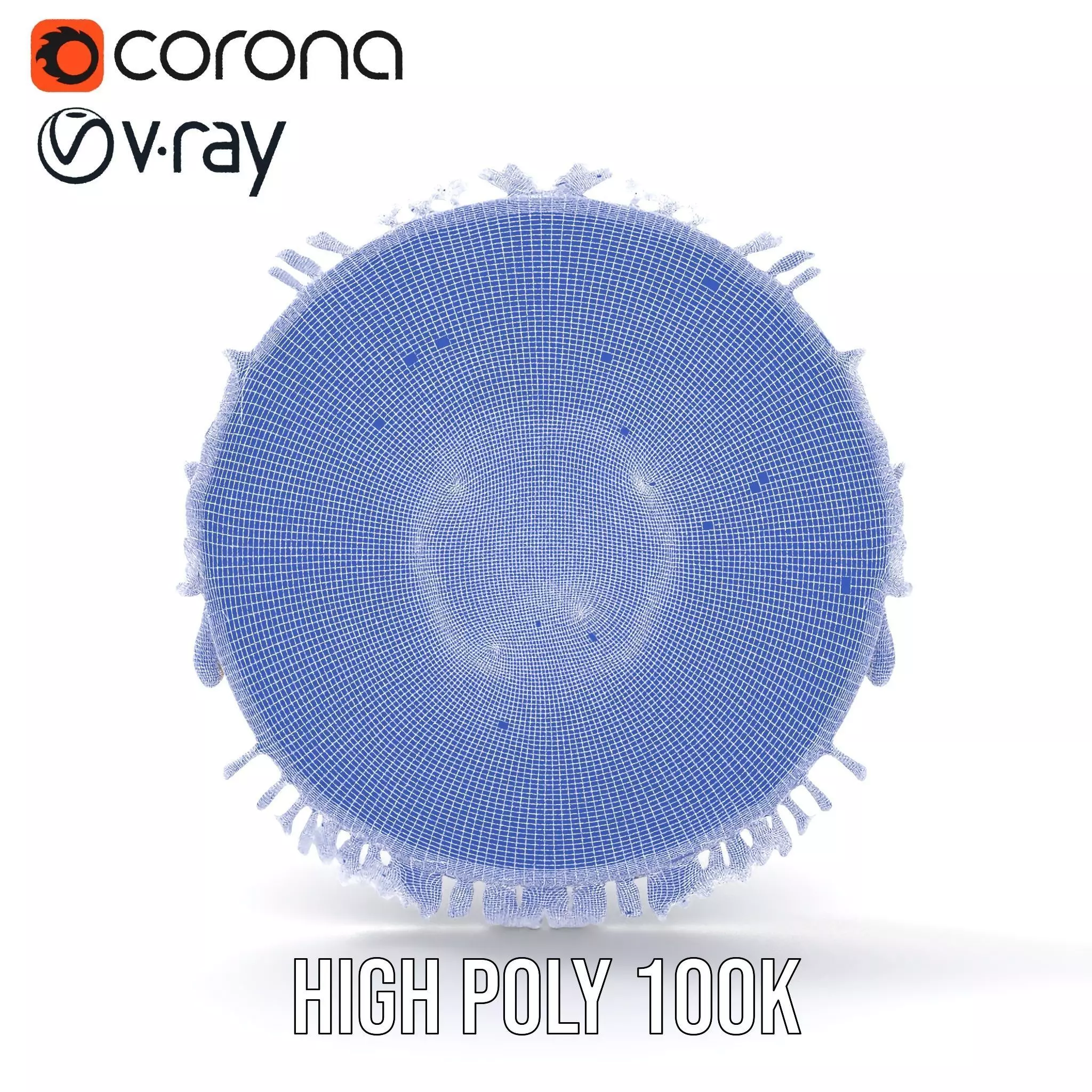 Vibrant Mandala Tapestry model pack Low-poly 3D model_33