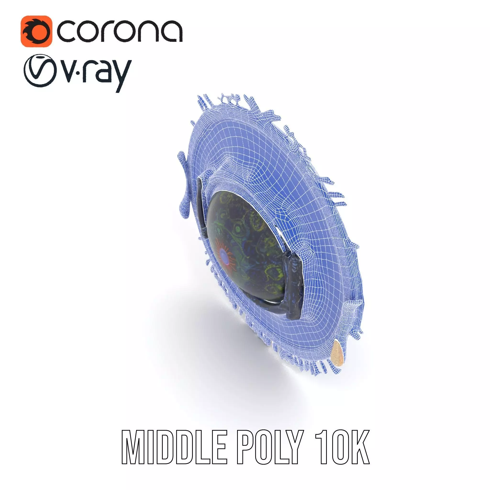 Vibrant Mandala Tapestry model pack Low-poly 3D model_30