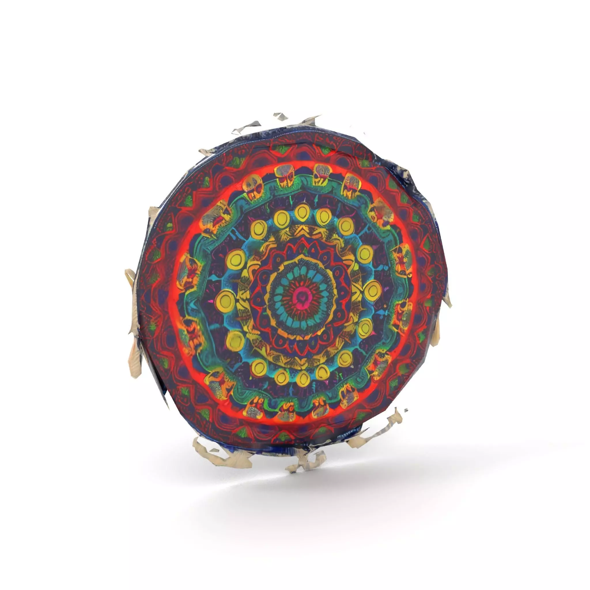 Vibrant Mandala Tapestry model pack Low-poly 3D model_7