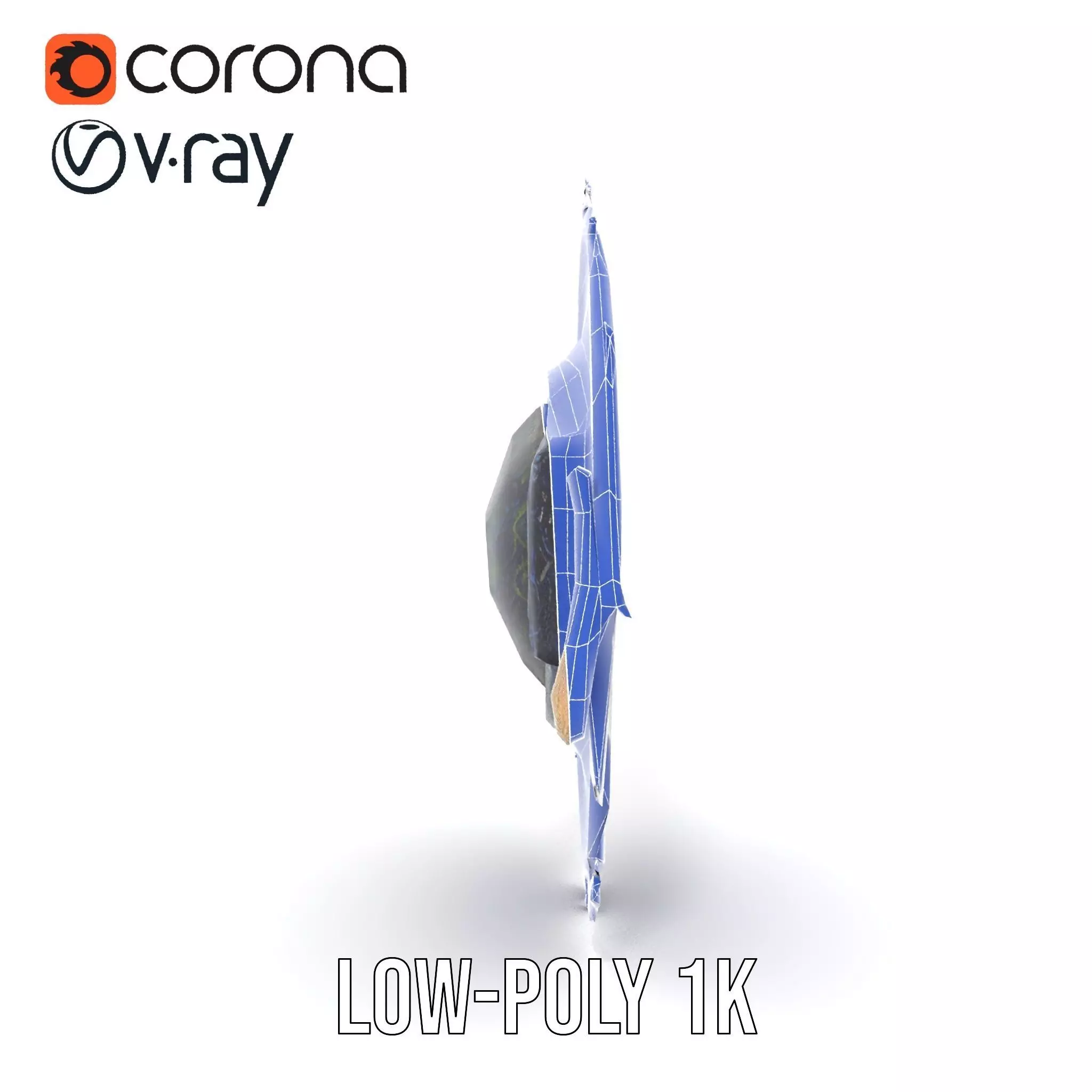 Vibrant Mandala Tapestry model pack Low-poly 3D model_23