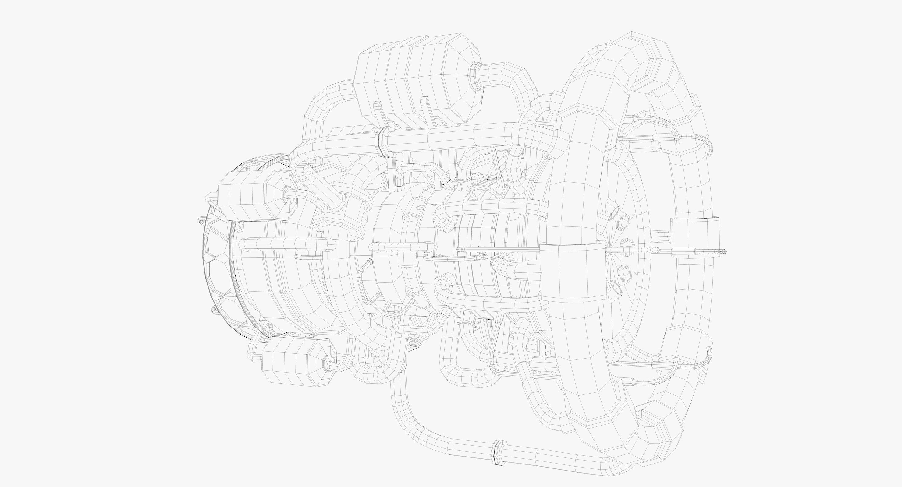 Rocket engine 3D model_16