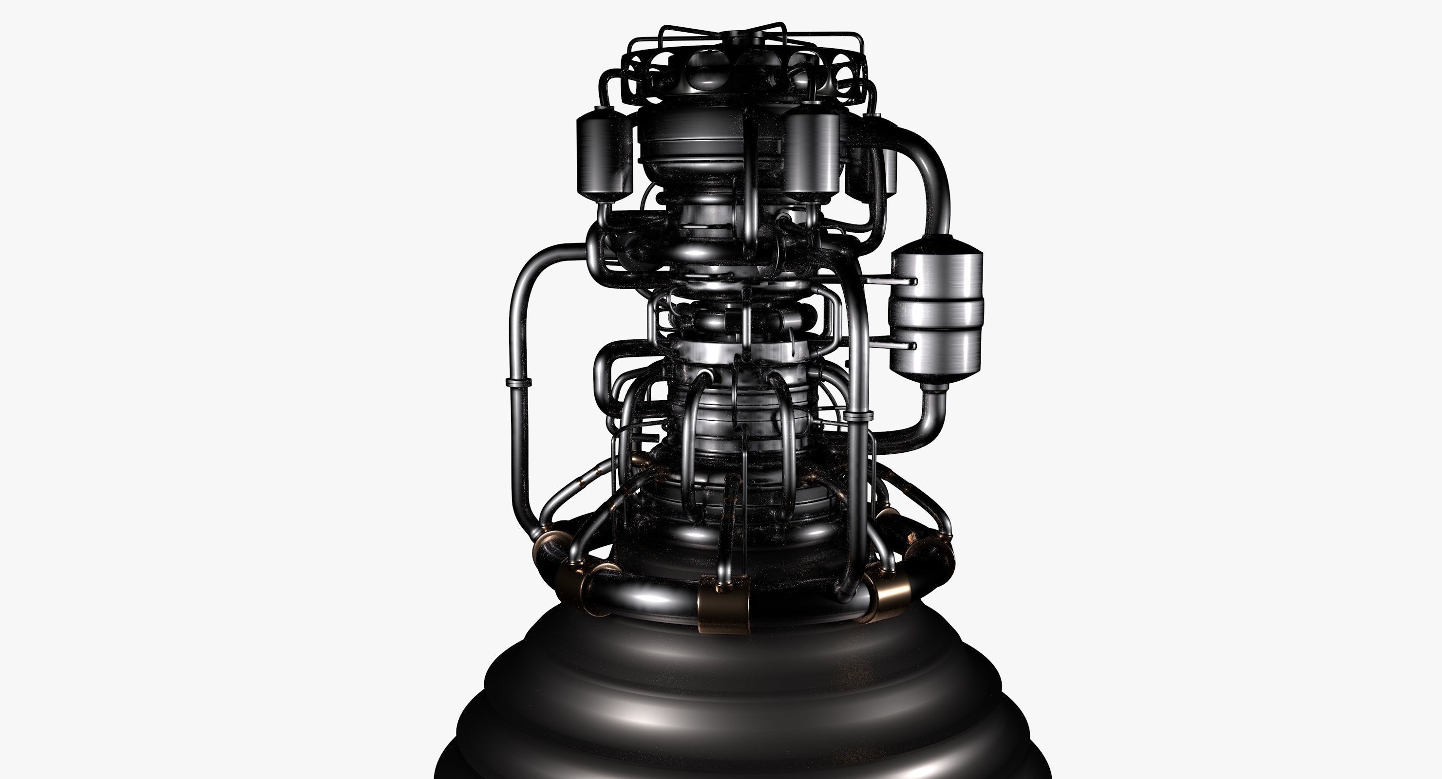 Rocket engine 3D model_2