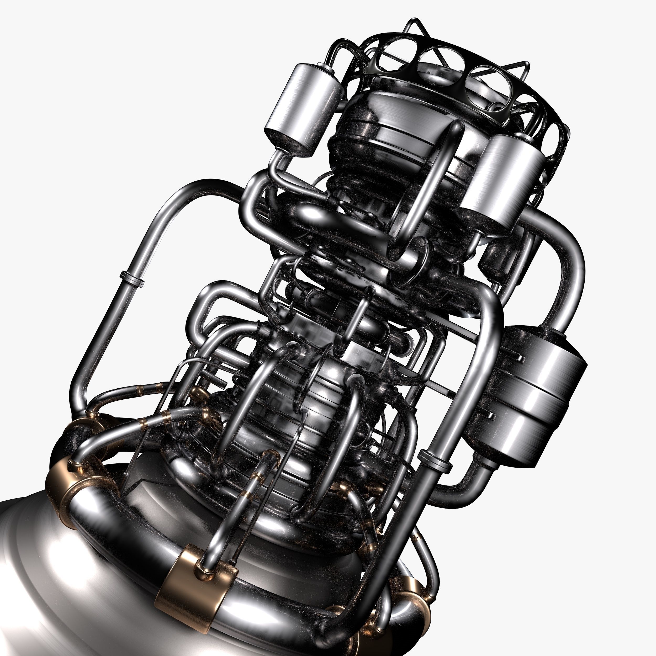 Rocket engine 3D model_7