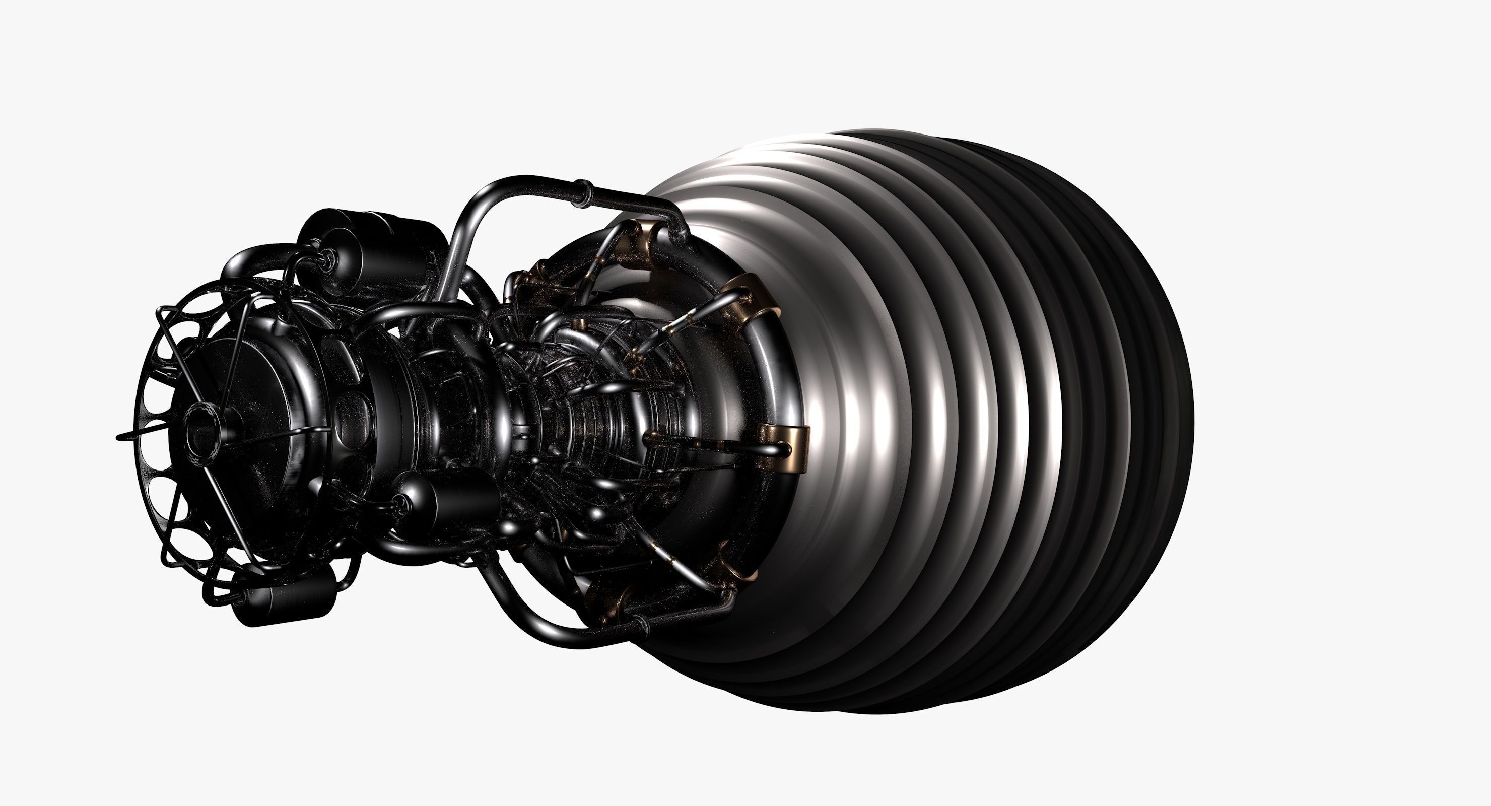 Rocket engine 3D model_5
