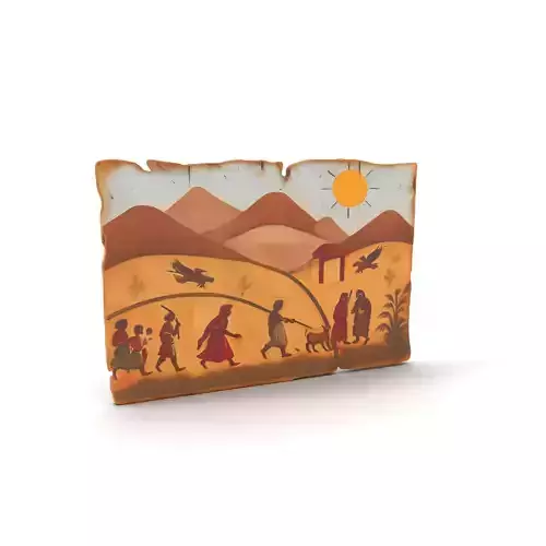Ancient Mural Art model pack Low-poly 3D model