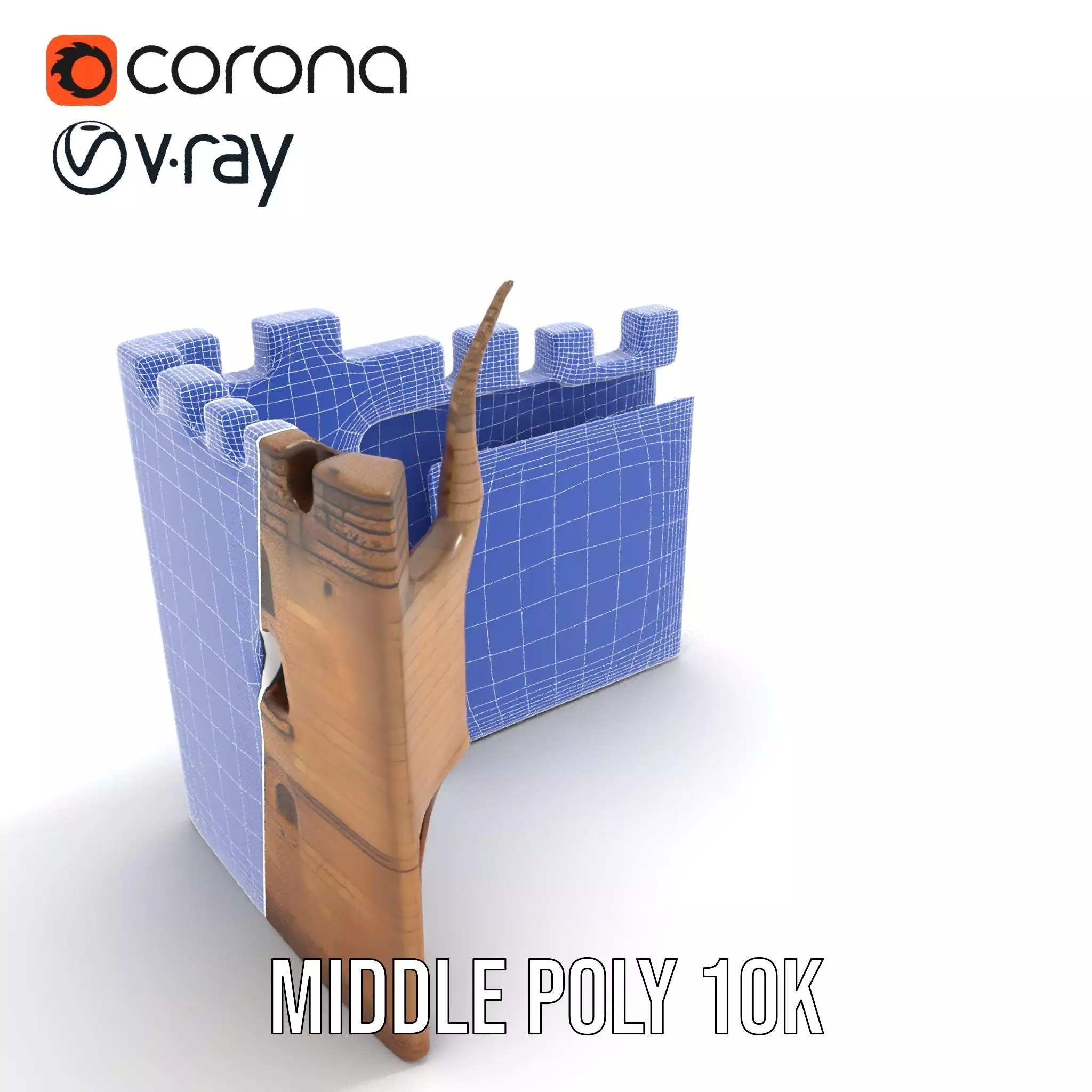 Medieval Stone Gate model pack Low-poly 3D model_24