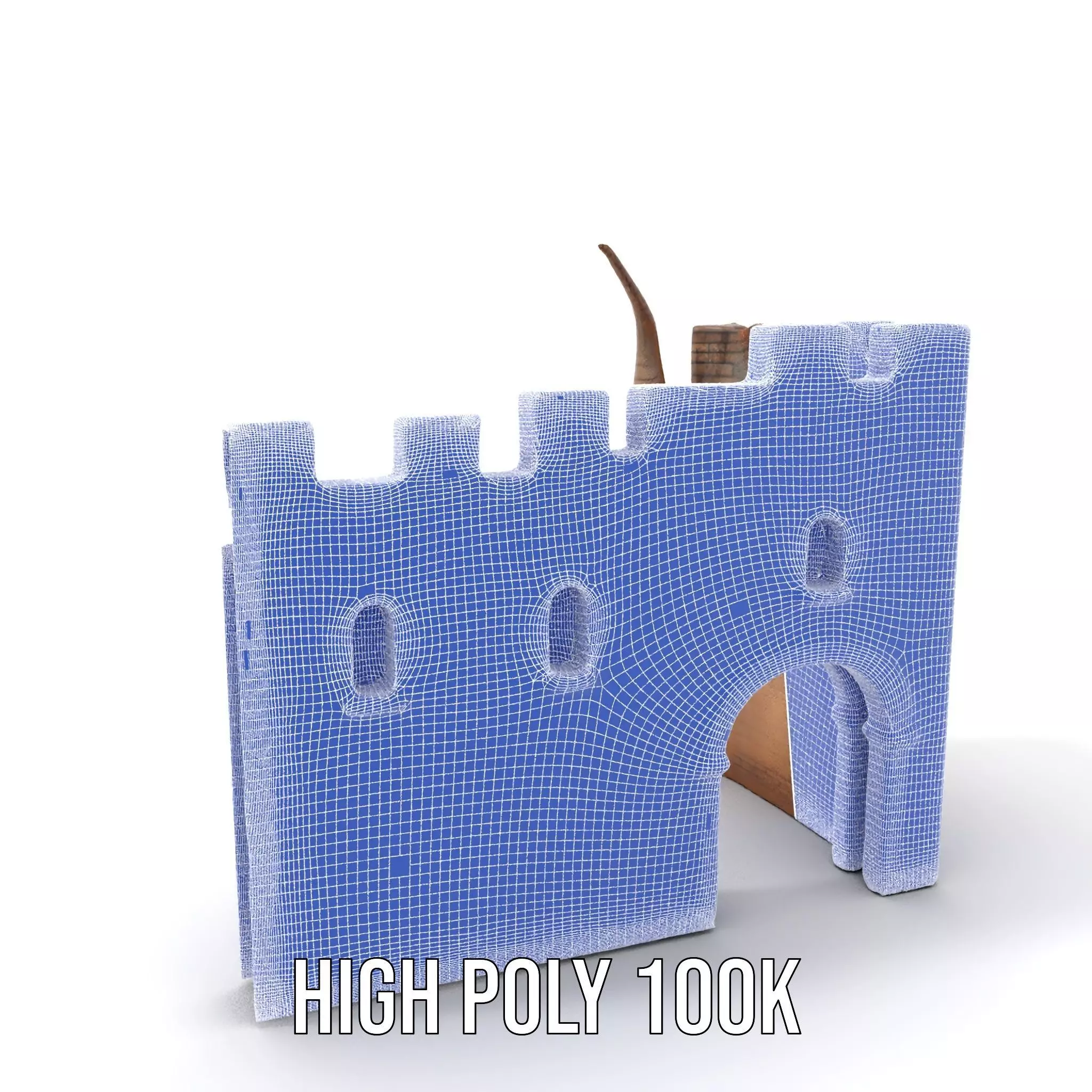 Medieval Stone Gate model pack Low-poly 3D model_4