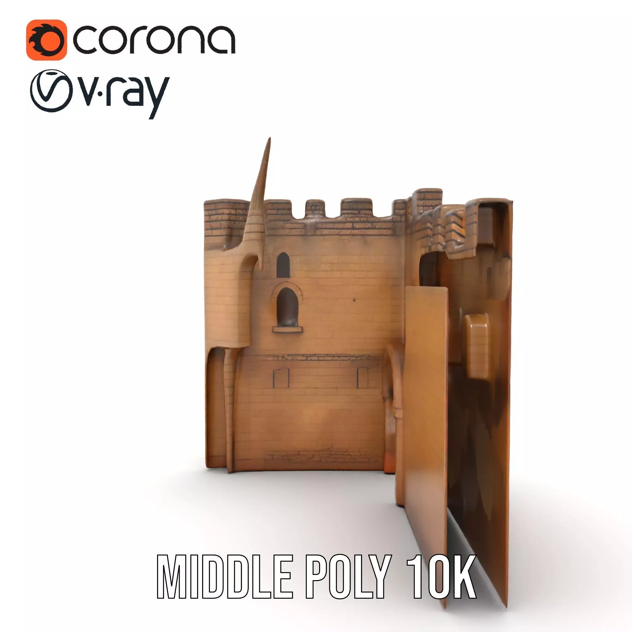 Medieval Stone Gate model pack Low-poly 3D model_16