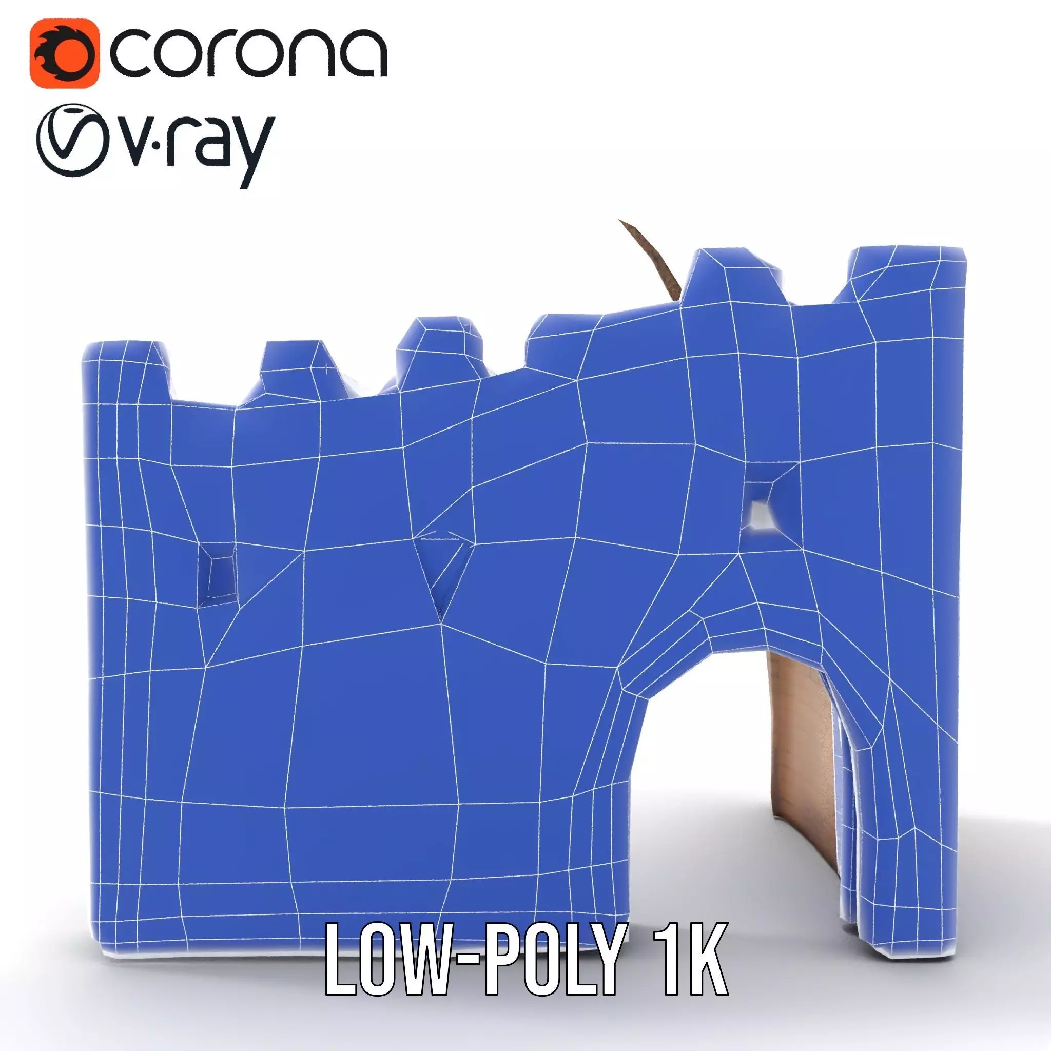 Medieval Stone Gate model pack Low-poly 3D model_22