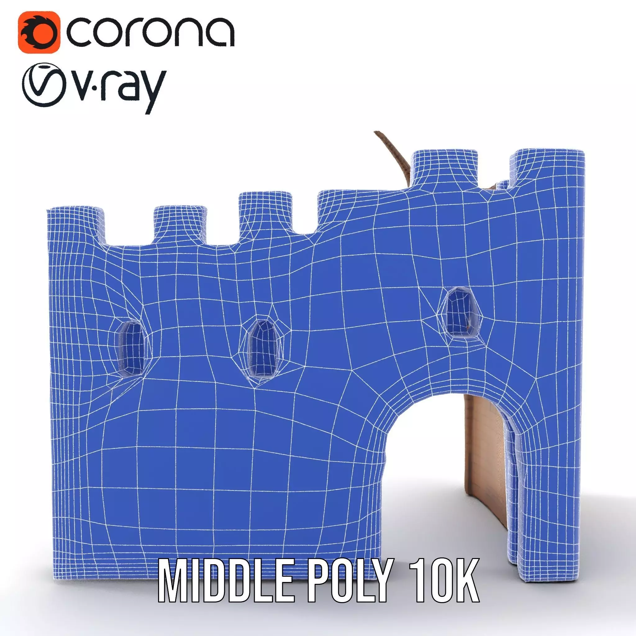 Medieval Stone Gate model pack Low-poly 3D model_21