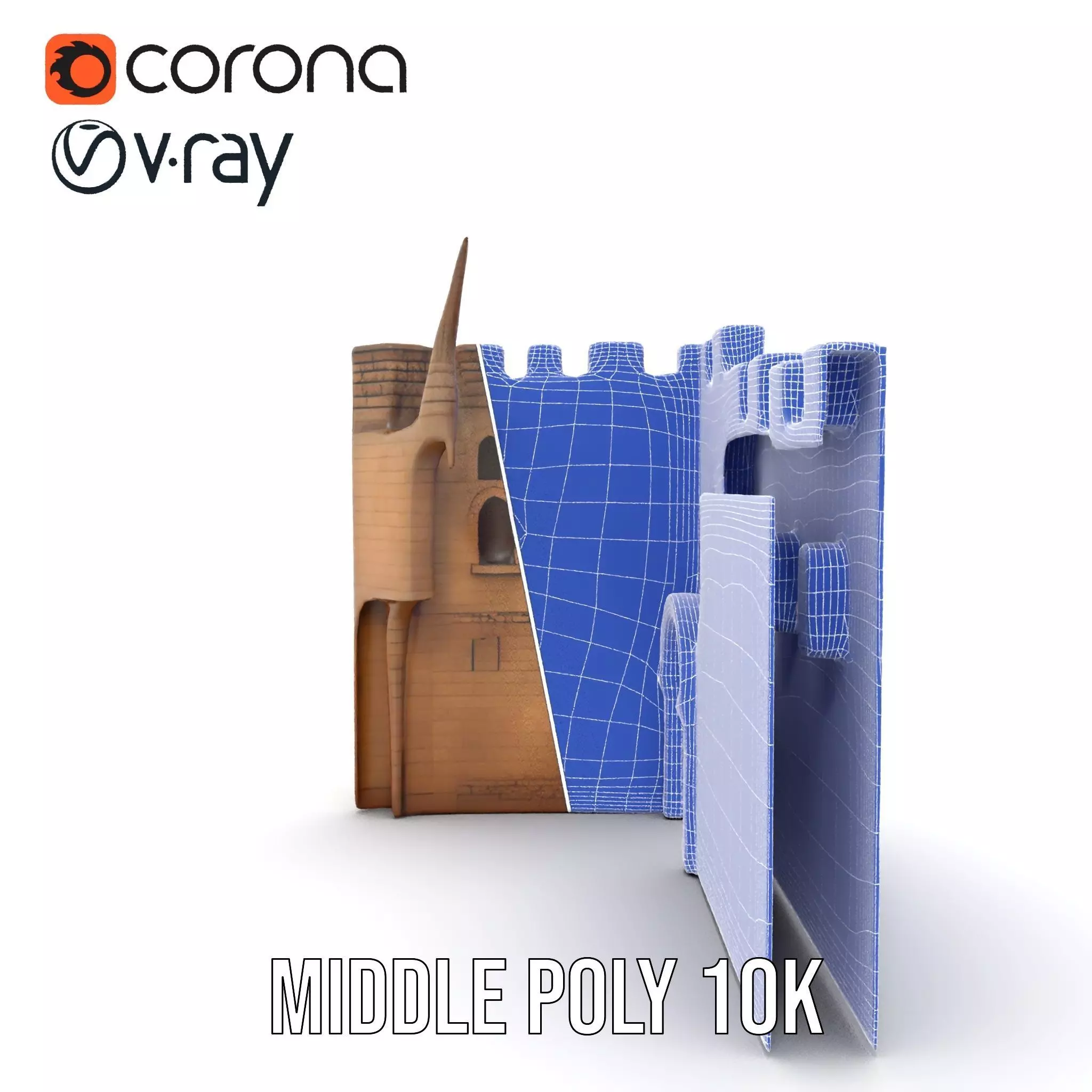 Medieval Stone Gate model pack Low-poly 3D model_27