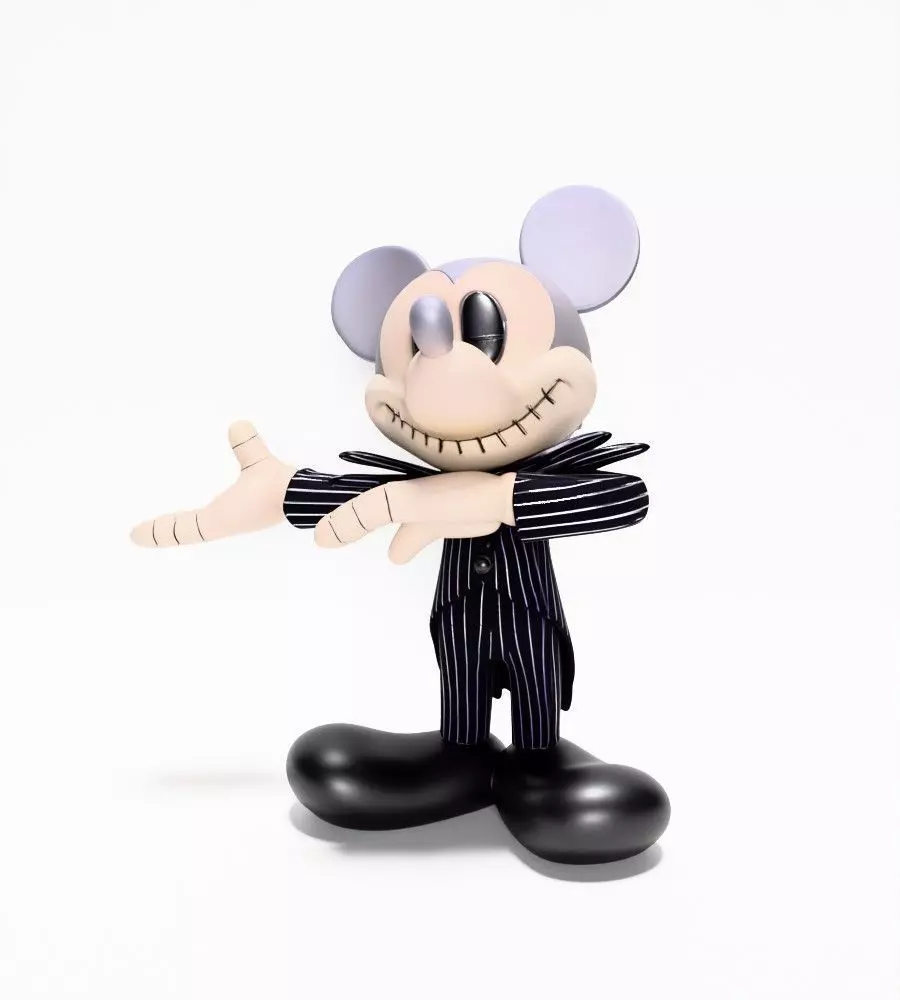 Mickey Mouse Jack Skellington Halloween toy 3D print model_2
