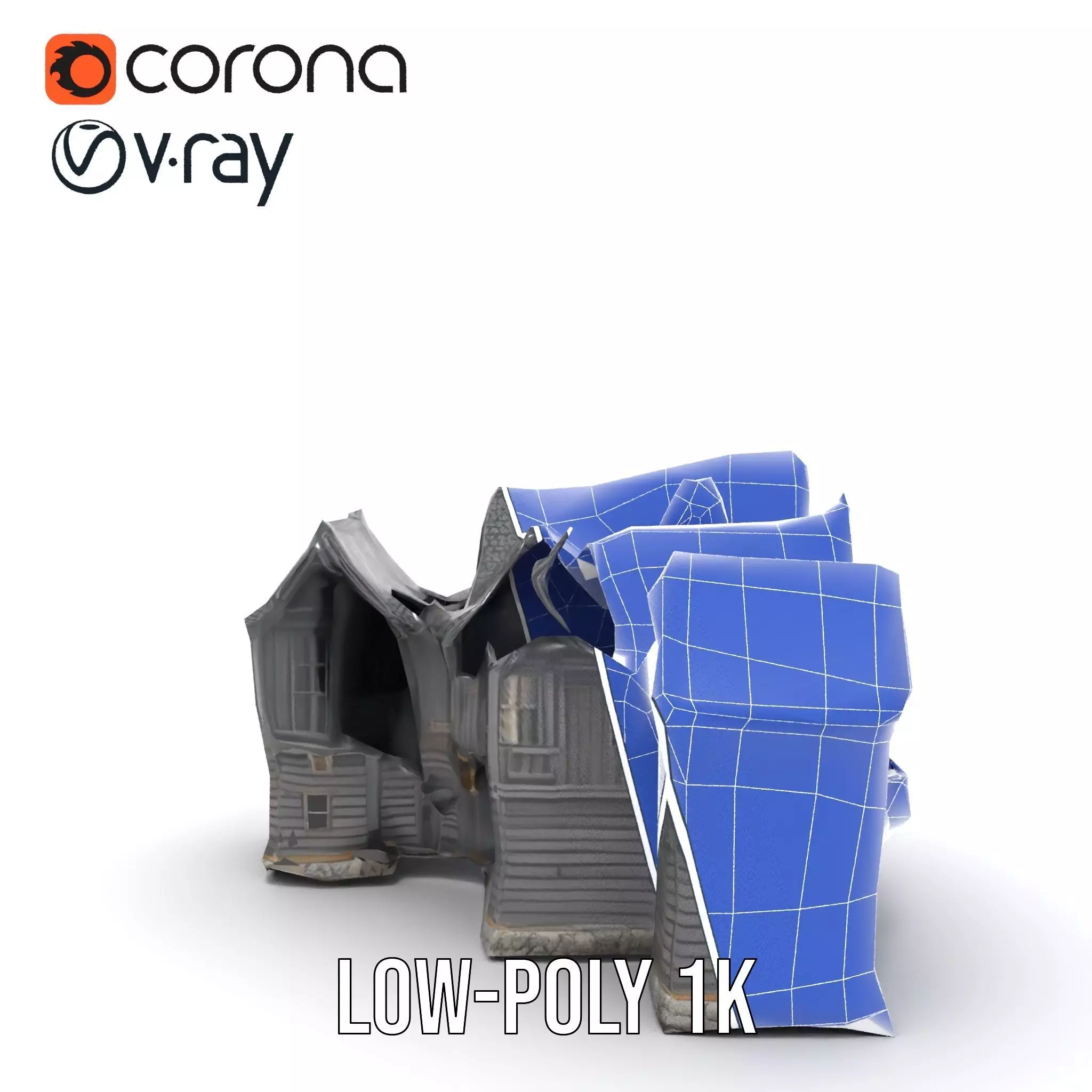 Gothic Mansion model pack Low-poly 3D model_22