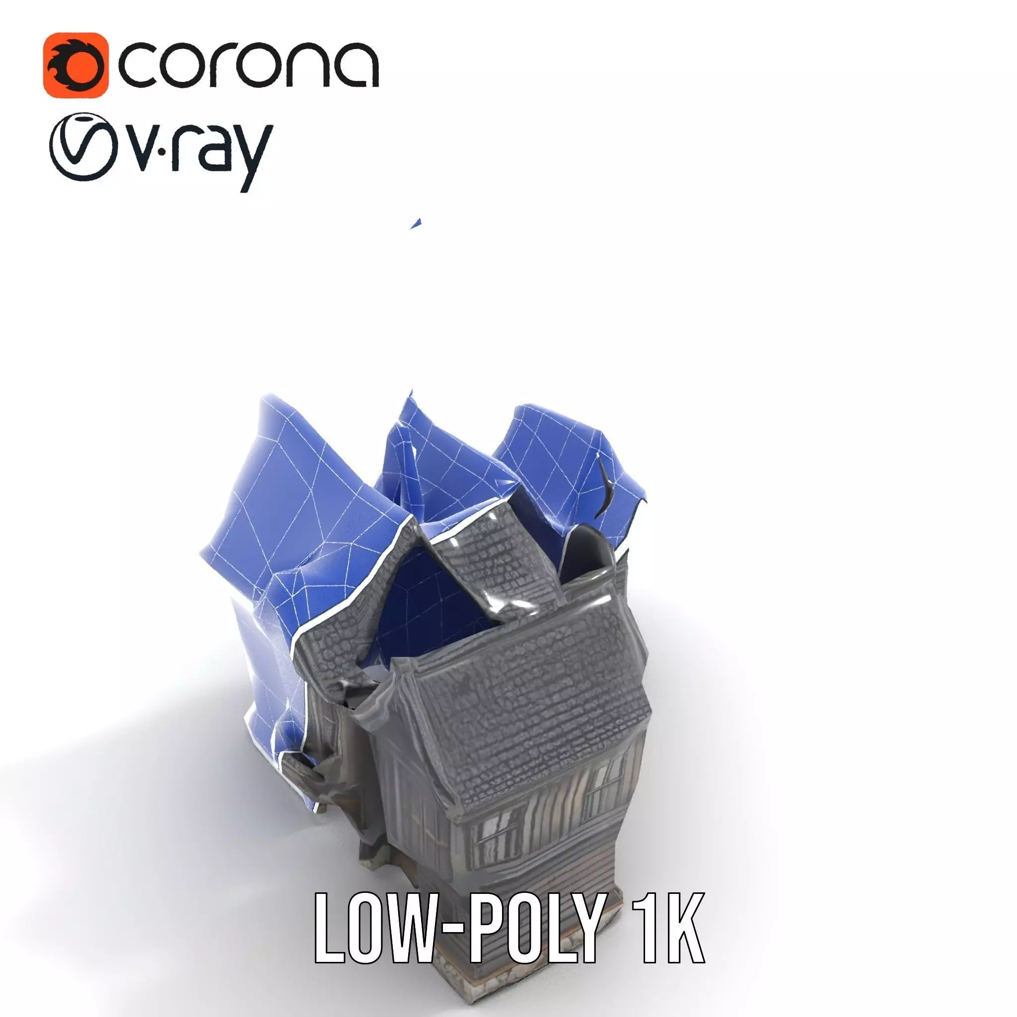 Gothic Mansion model pack Low-poly 3D model_19