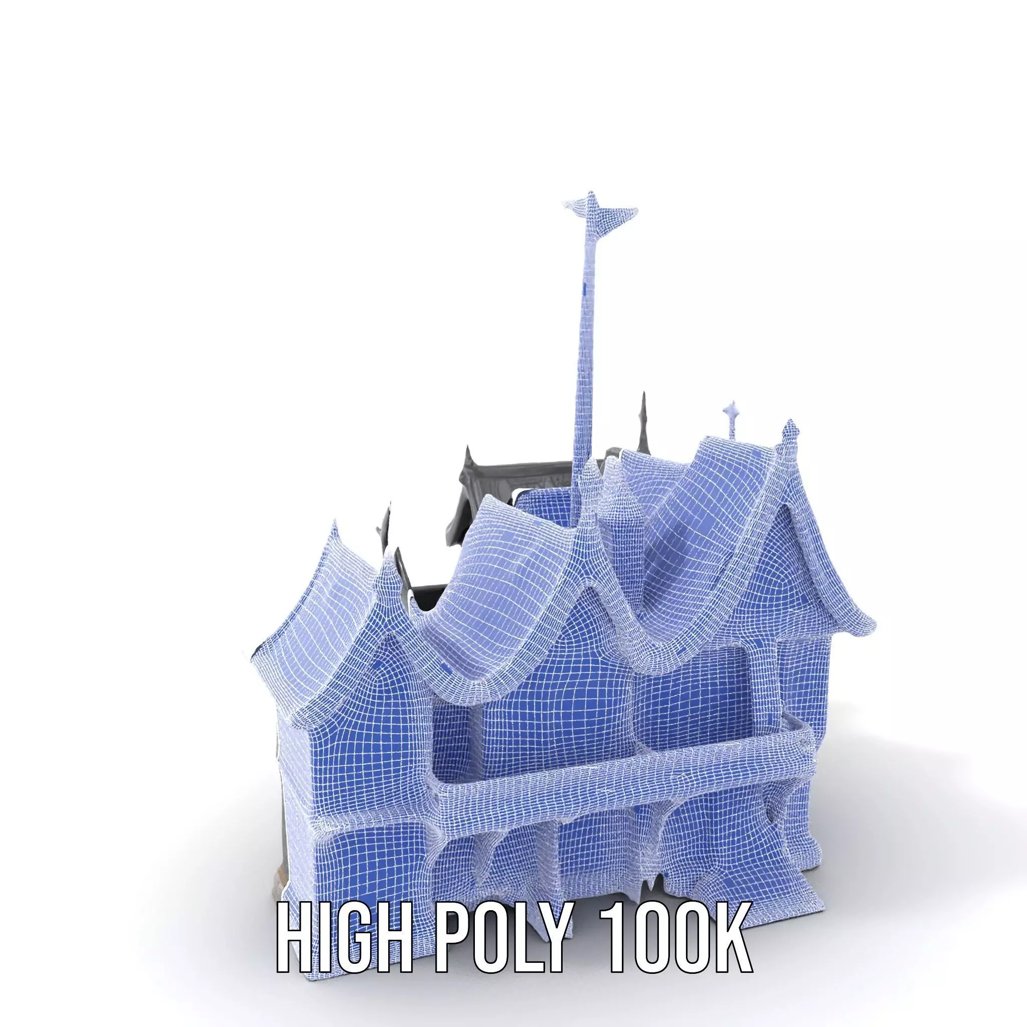Gothic Mansion model pack Low-poly 3D model_4