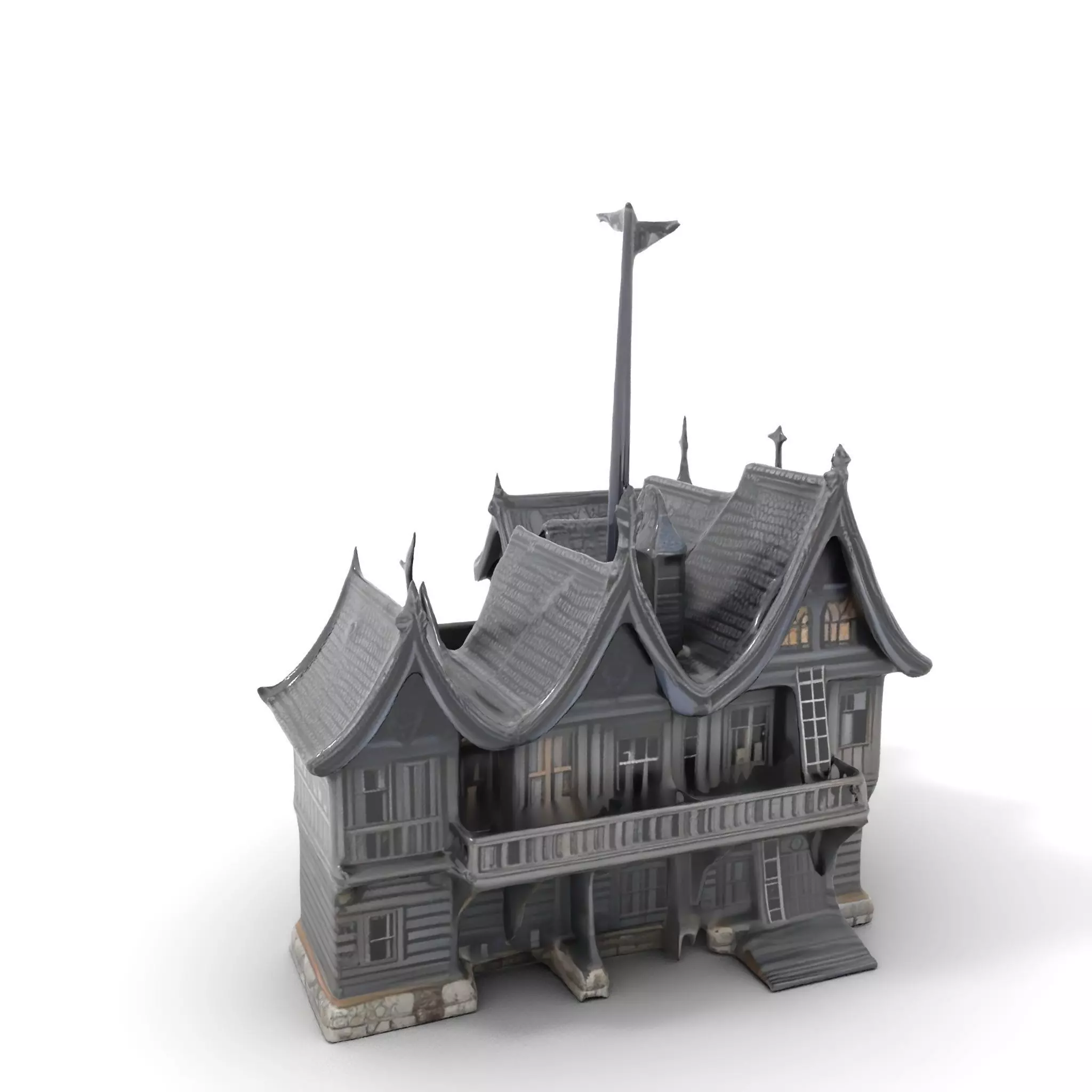 Gothic Mansion model pack Low-poly 3D model_0