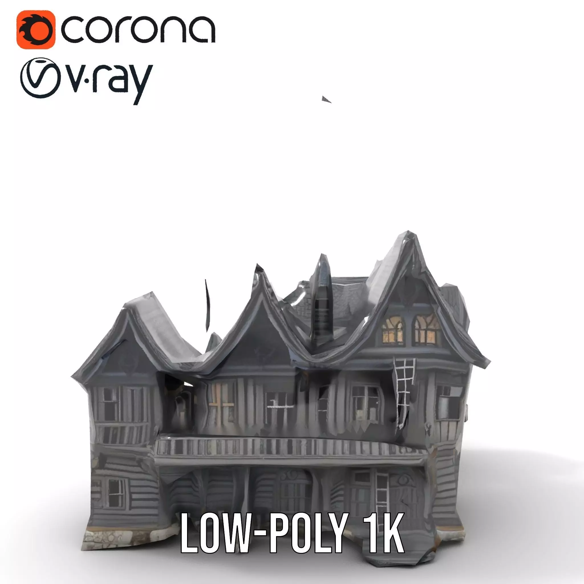 Gothic Mansion model pack Low-poly 3D model_25
