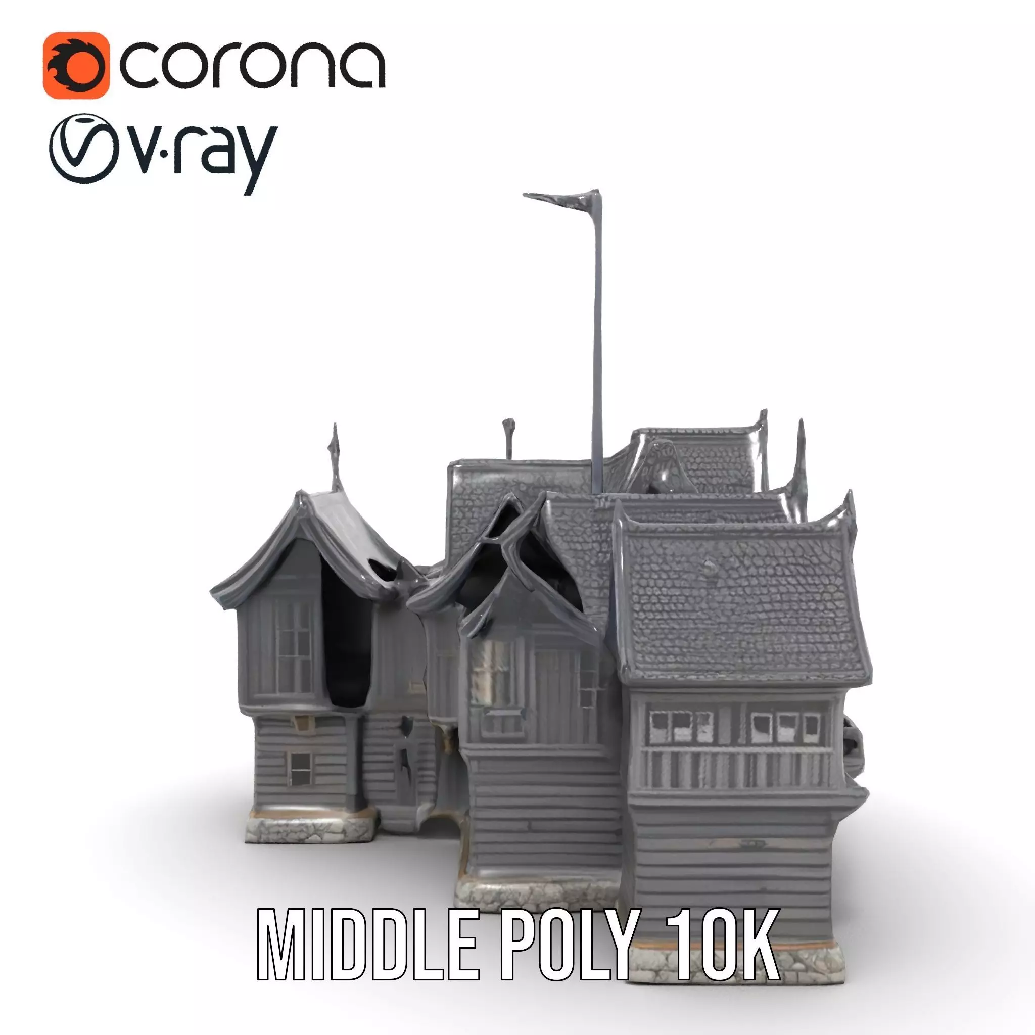 Gothic Mansion model pack Low-poly 3D model_21