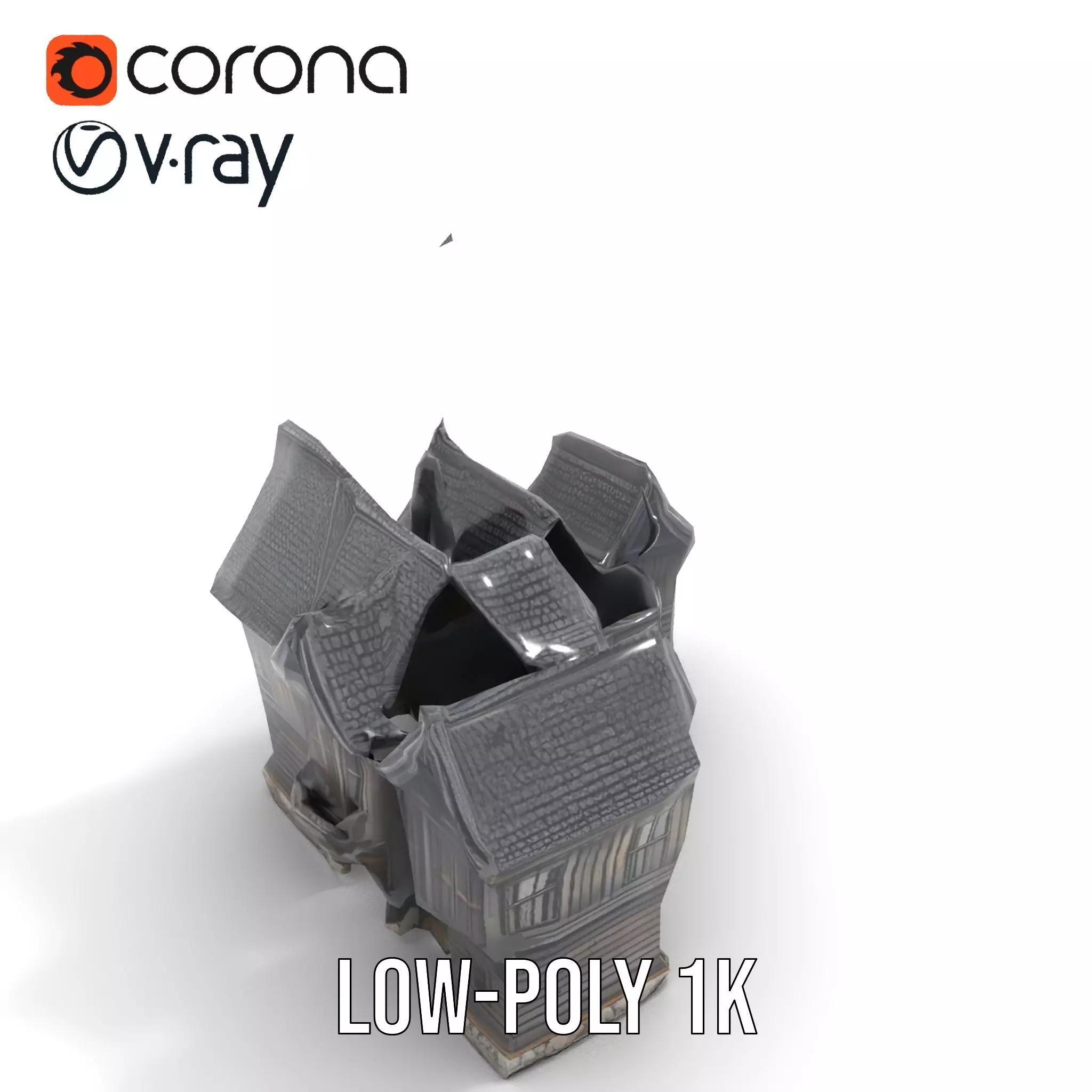 Gothic Mansion model pack Low-poly 3D model_9