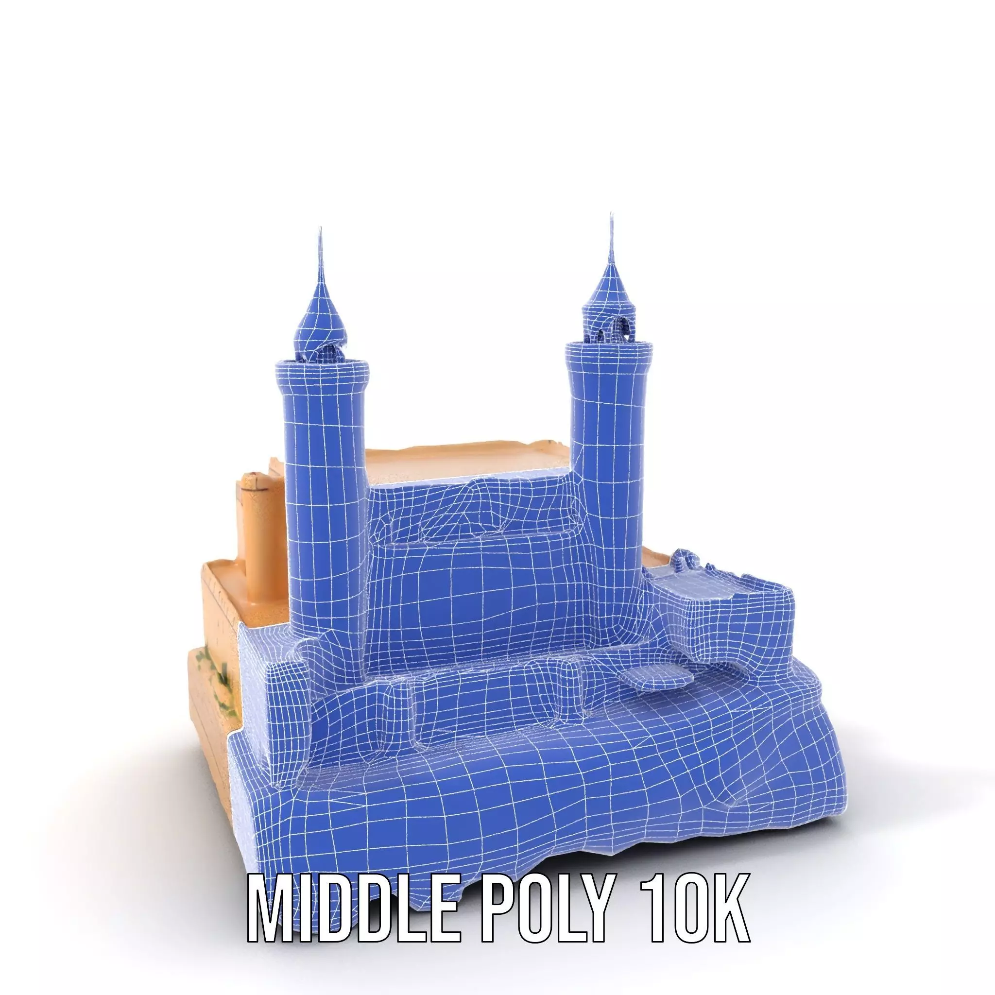 Majestic Castle Fortress model pack Low-poly 3D model_21