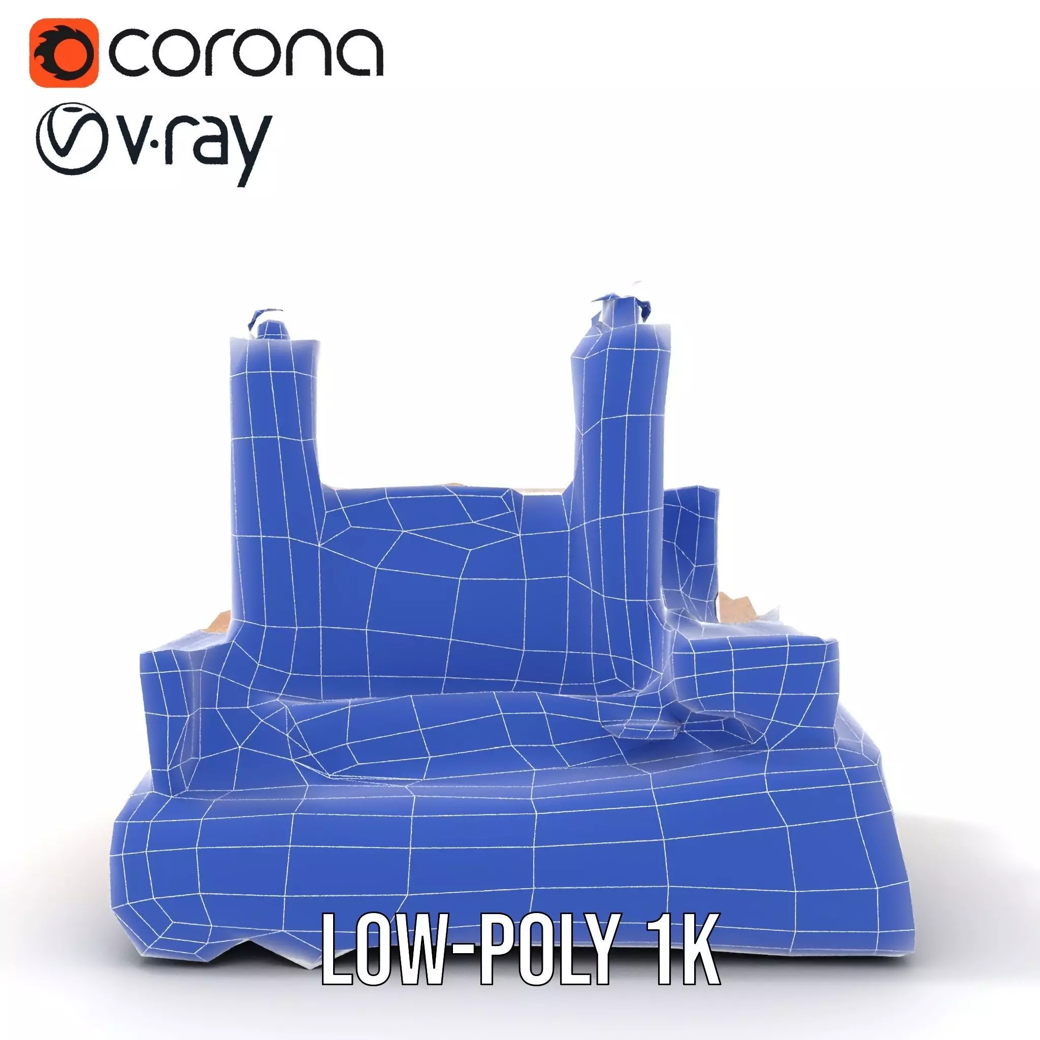 Majestic Castle Fortress model pack Low-poly 3D model_30