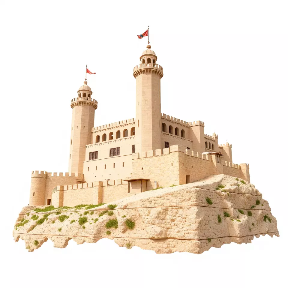 Majestic Castle Fortress model pack Low-poly 3D model_2