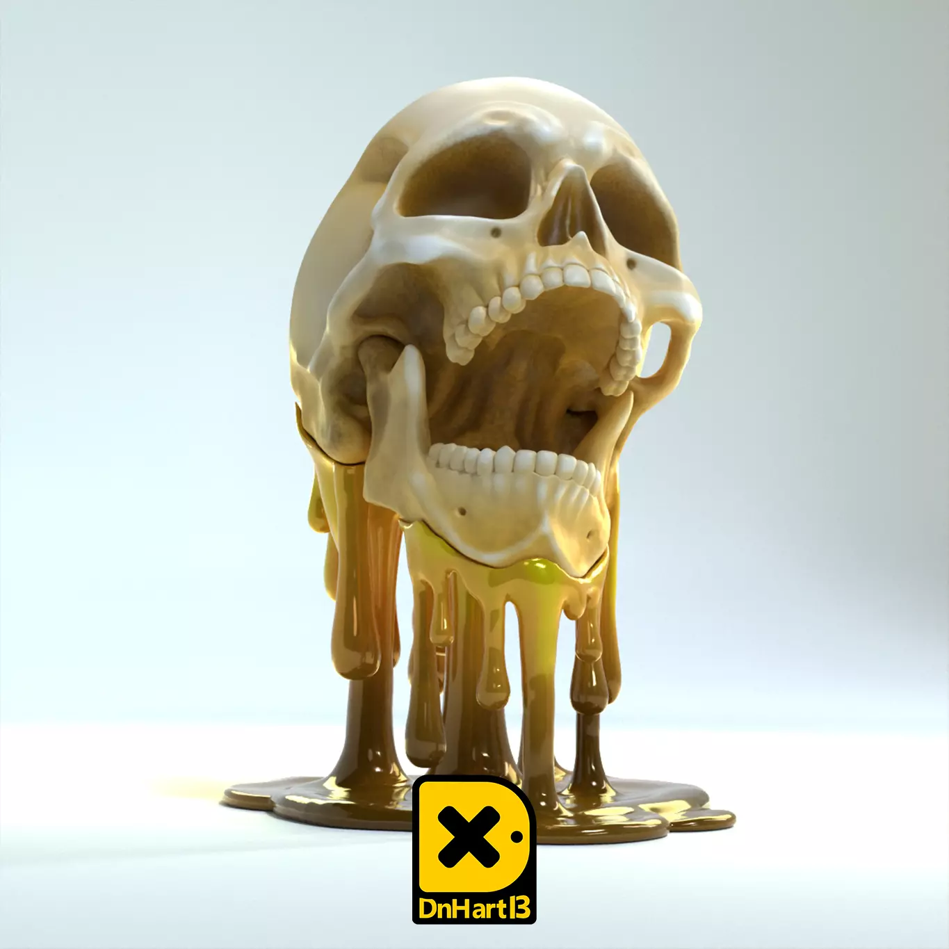 Skull - Drips base 3D print model
