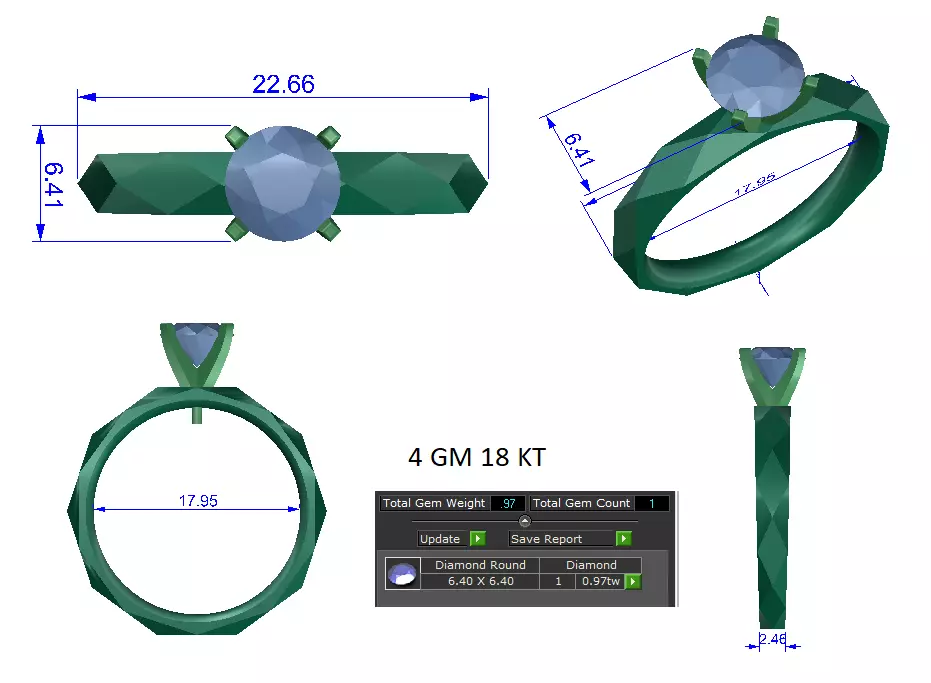Women Ring Render 3dm STL OBJ FBX Details 3D print model_1