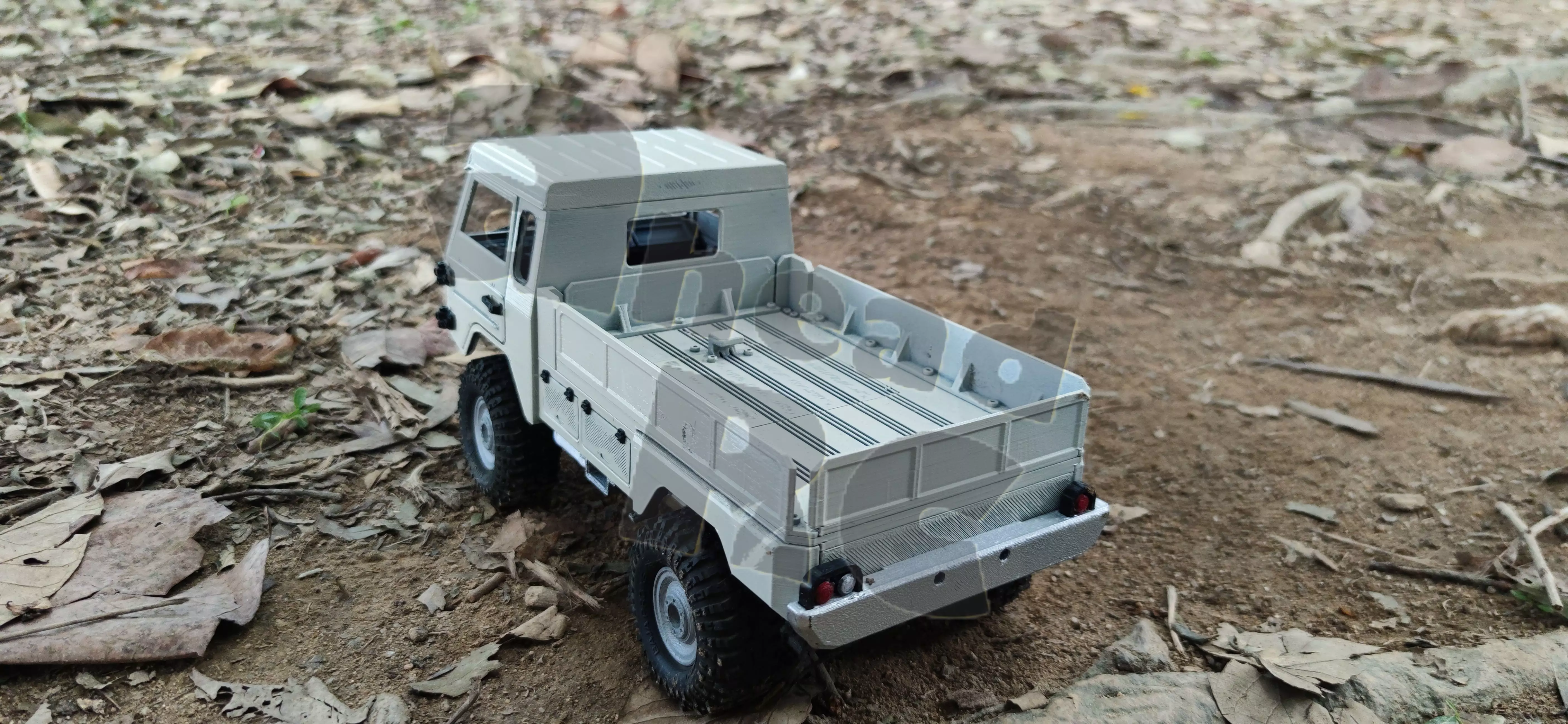 Crawler V306 Flatbed - 1-18 TRX4M RC body attachment 3D print model_7